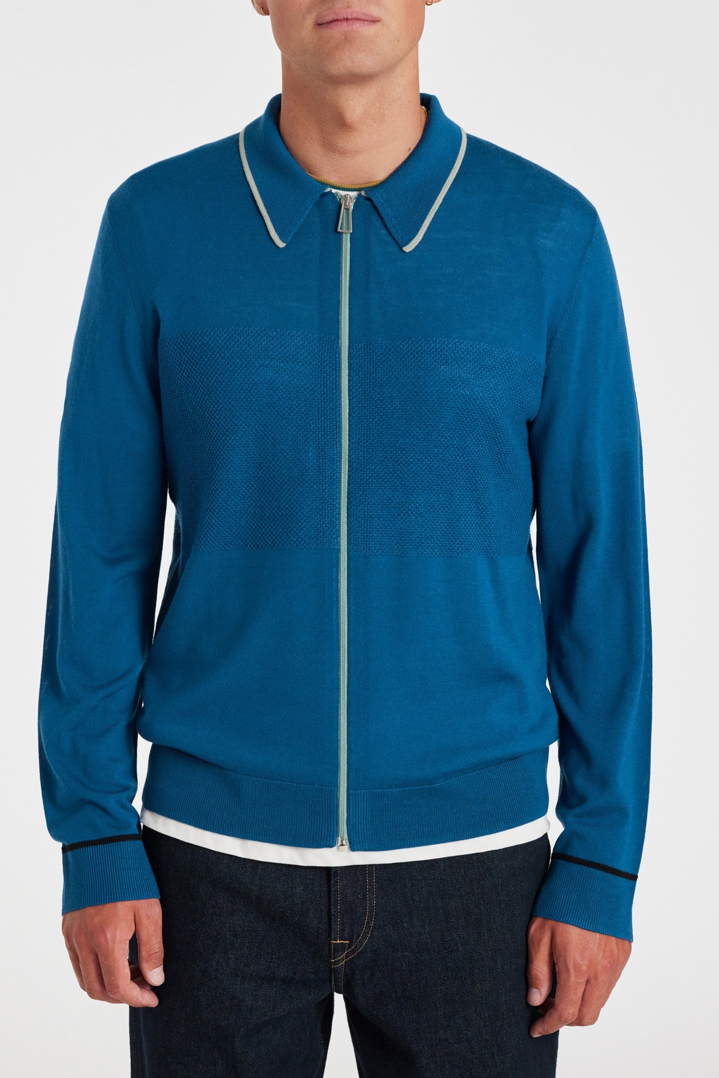 CARDIGAN ZIP THRU COBALT BLUE 1