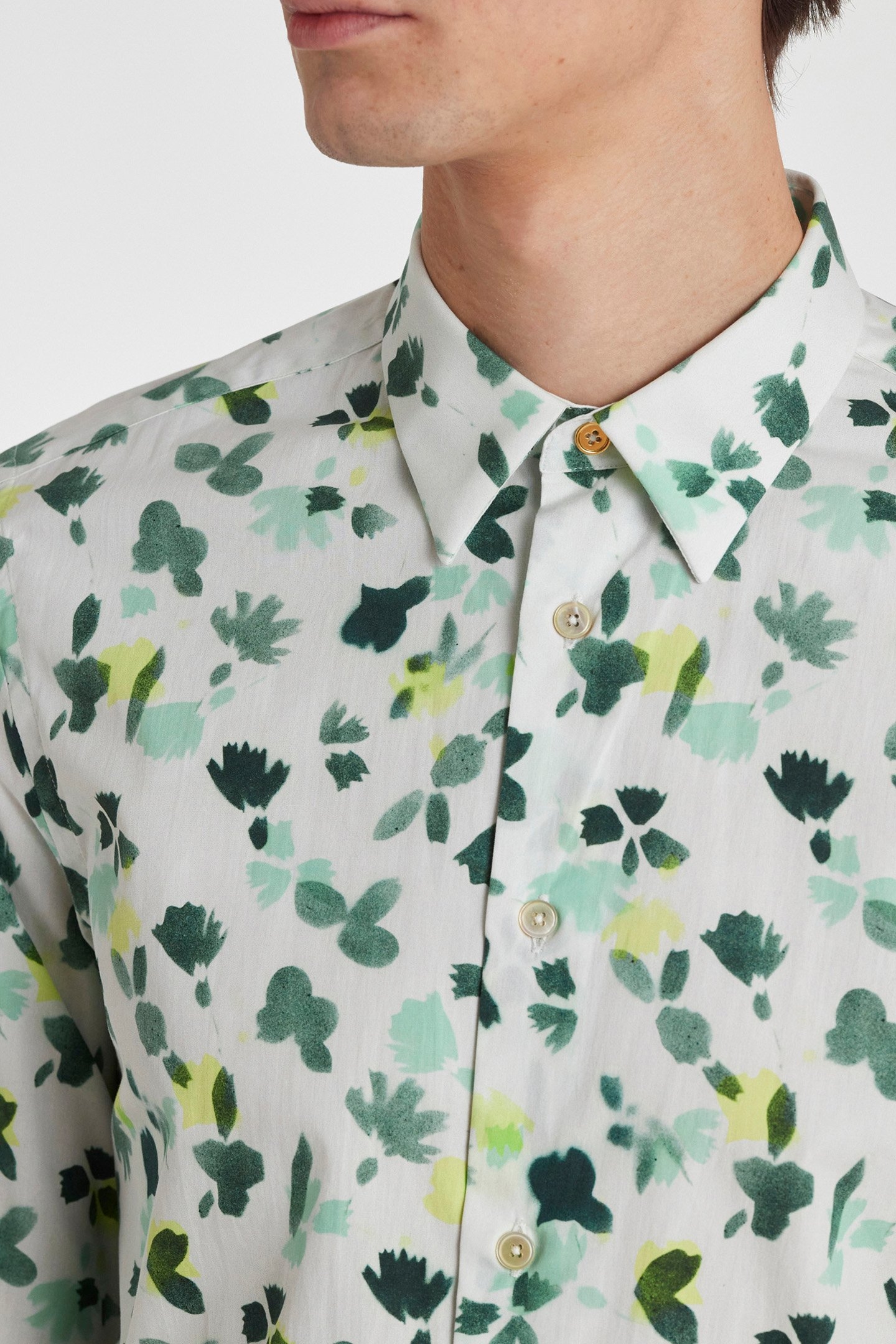 MENS S/C SLIM FIT SHIRT LIME GREEN 5