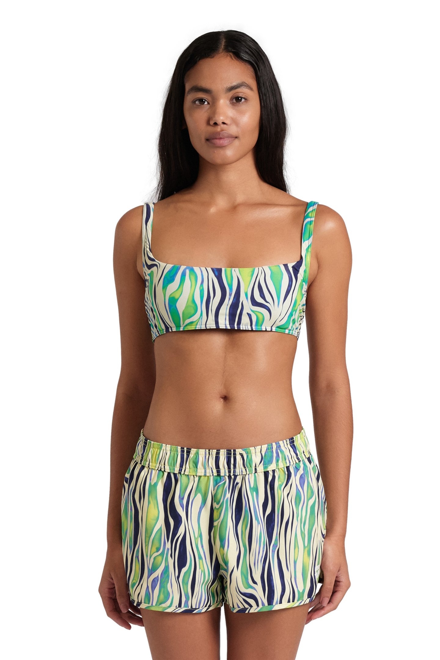 W ARENA WATER PRINTS BEACH SHORT ZEBRA 1