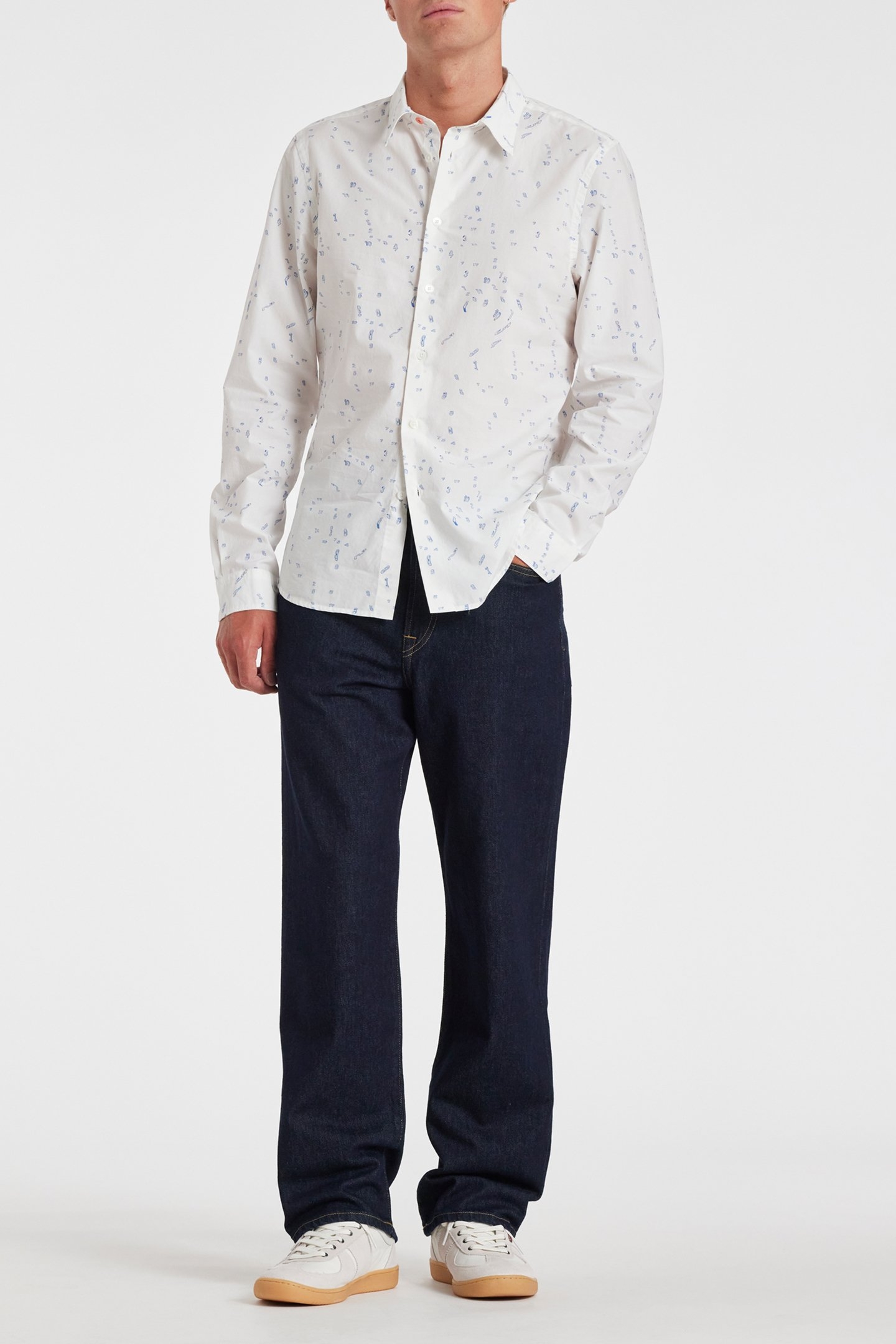 MENS LS TAILORED FIT SHIRT WHITE 3