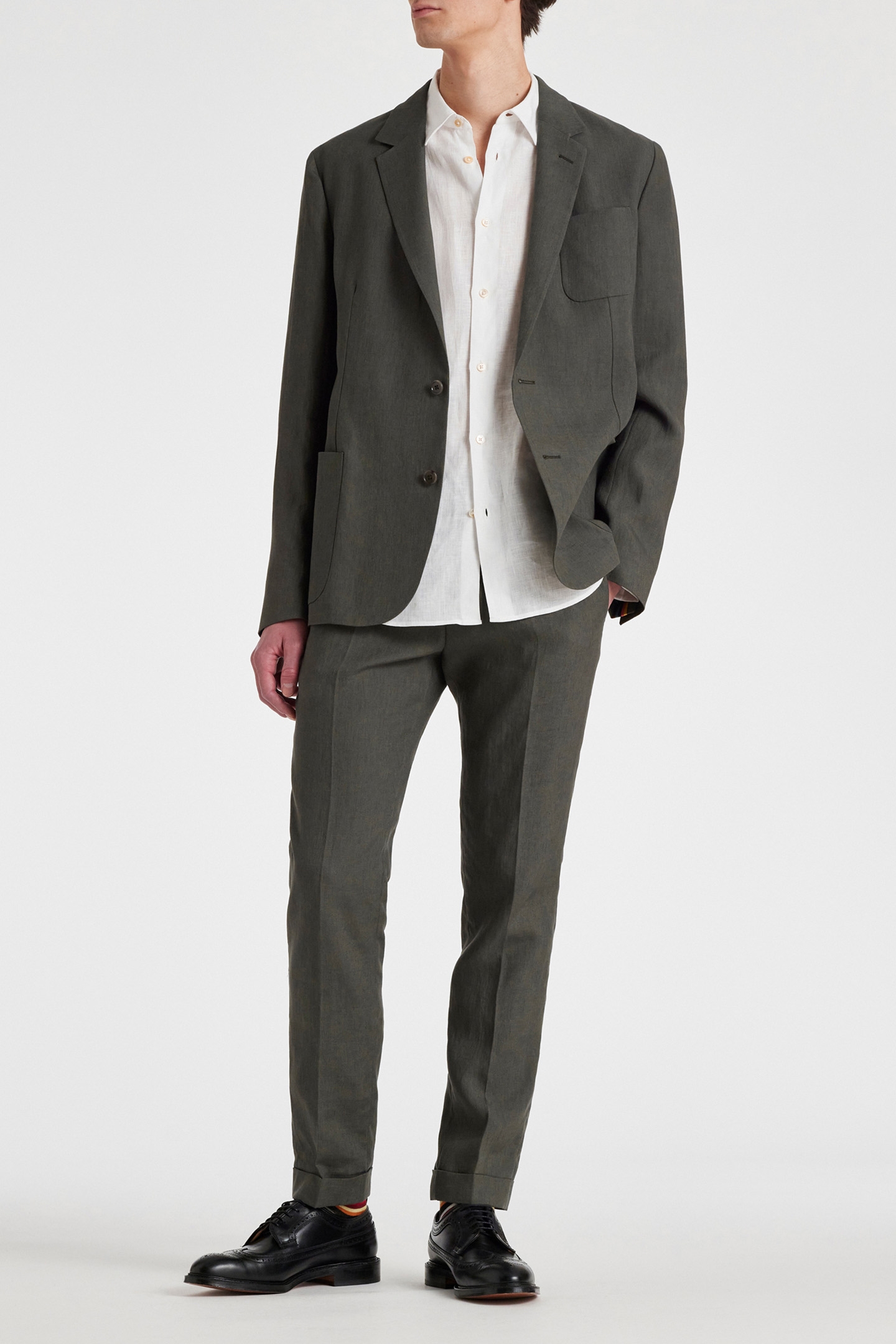 MENS 2 BTN PATCH POCKET JACKET VERY DARK GREEN 3