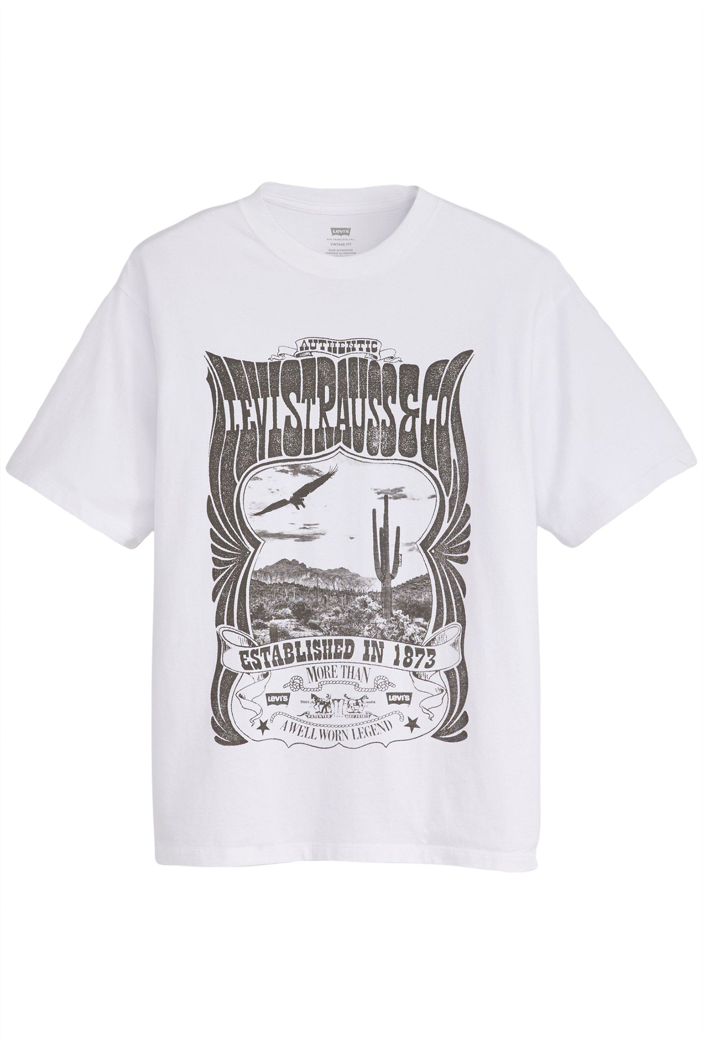 VINTAGE FIT GRAPHIC TEE CONCERT TEE WHITE 3