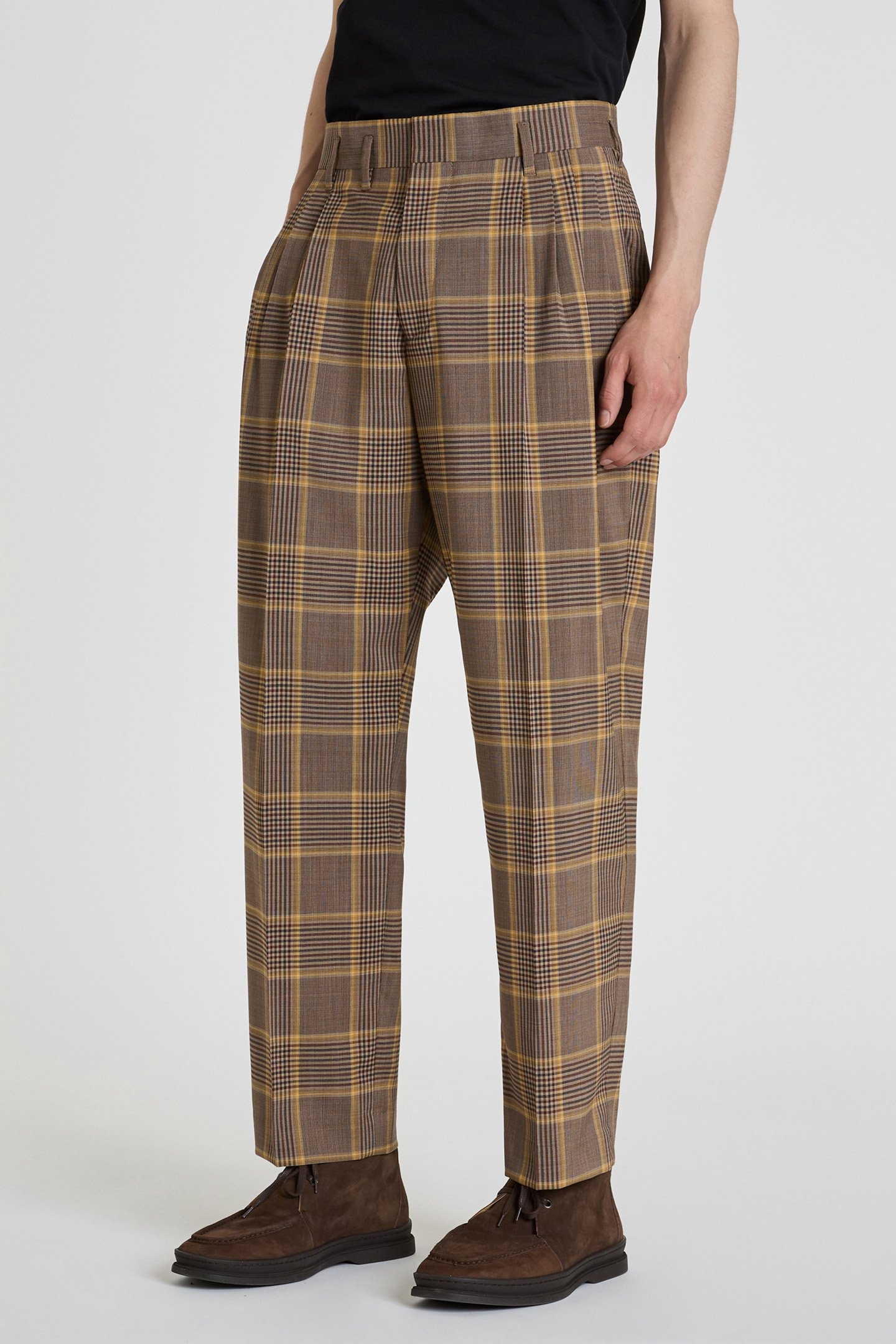 GENTS PLEATED TROUSER HAZELNUT 1