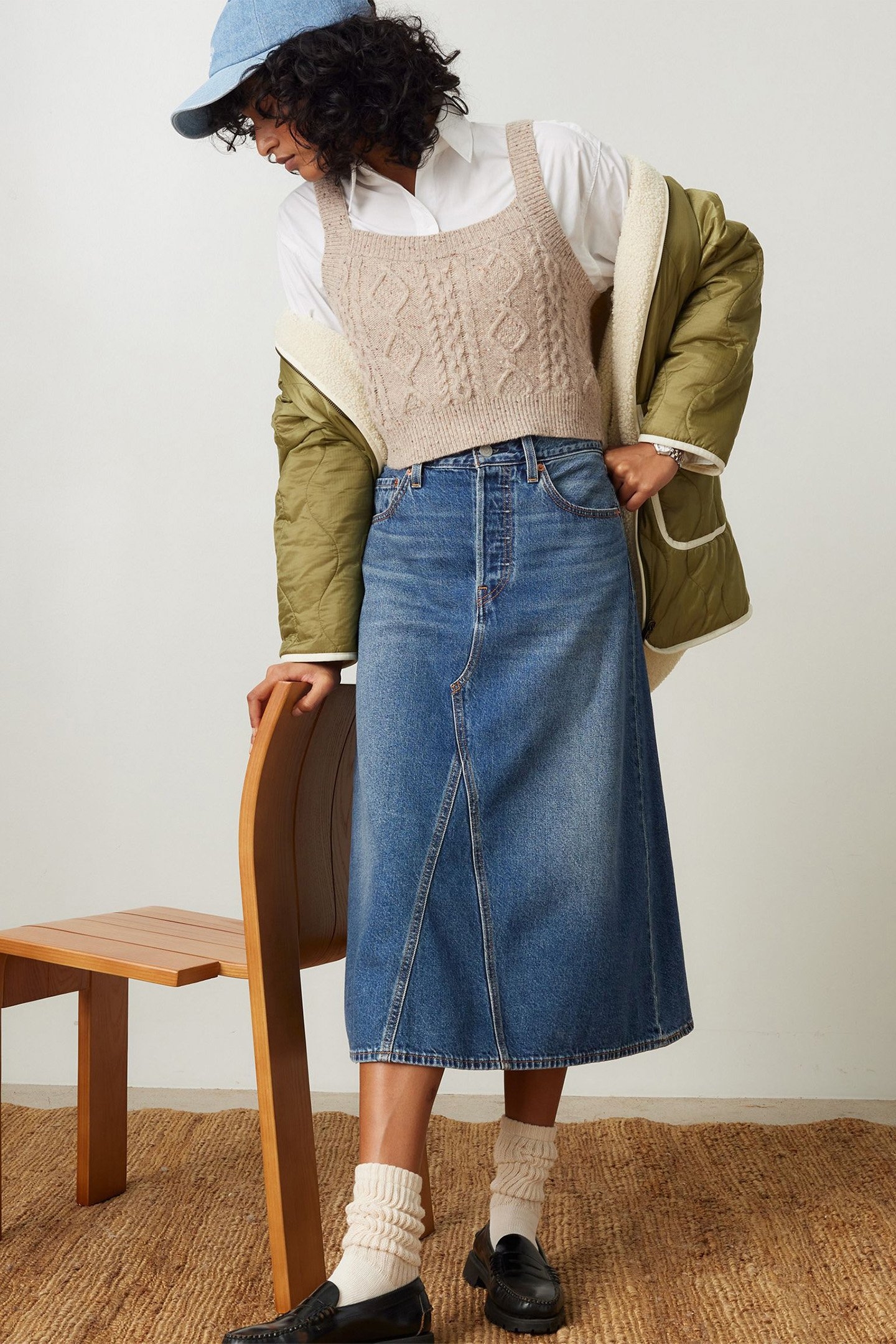 HR A LINE DECON SKIRT MID MORNING 7