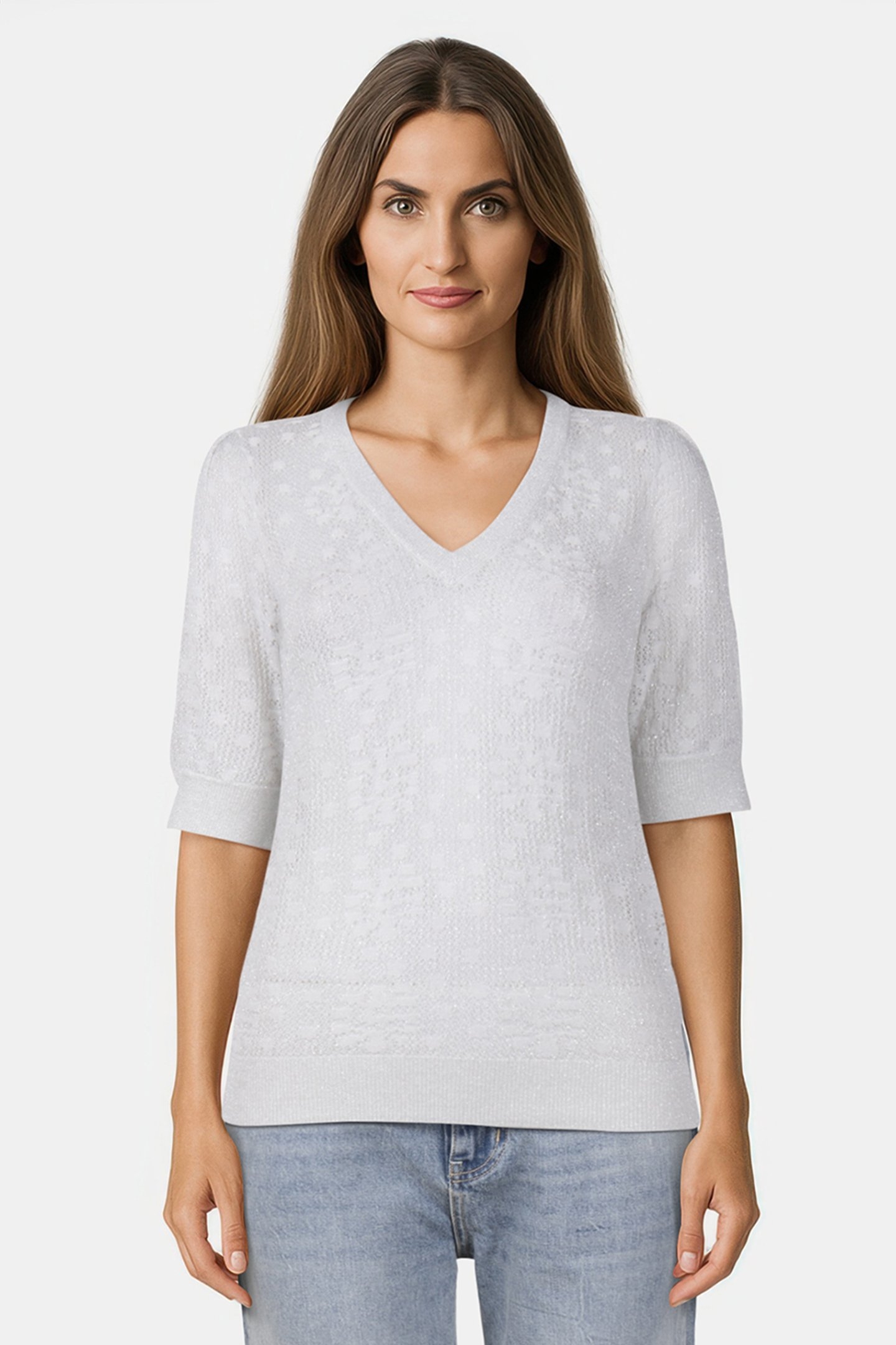 JUMPER LUREX AJOUR SILVER 1