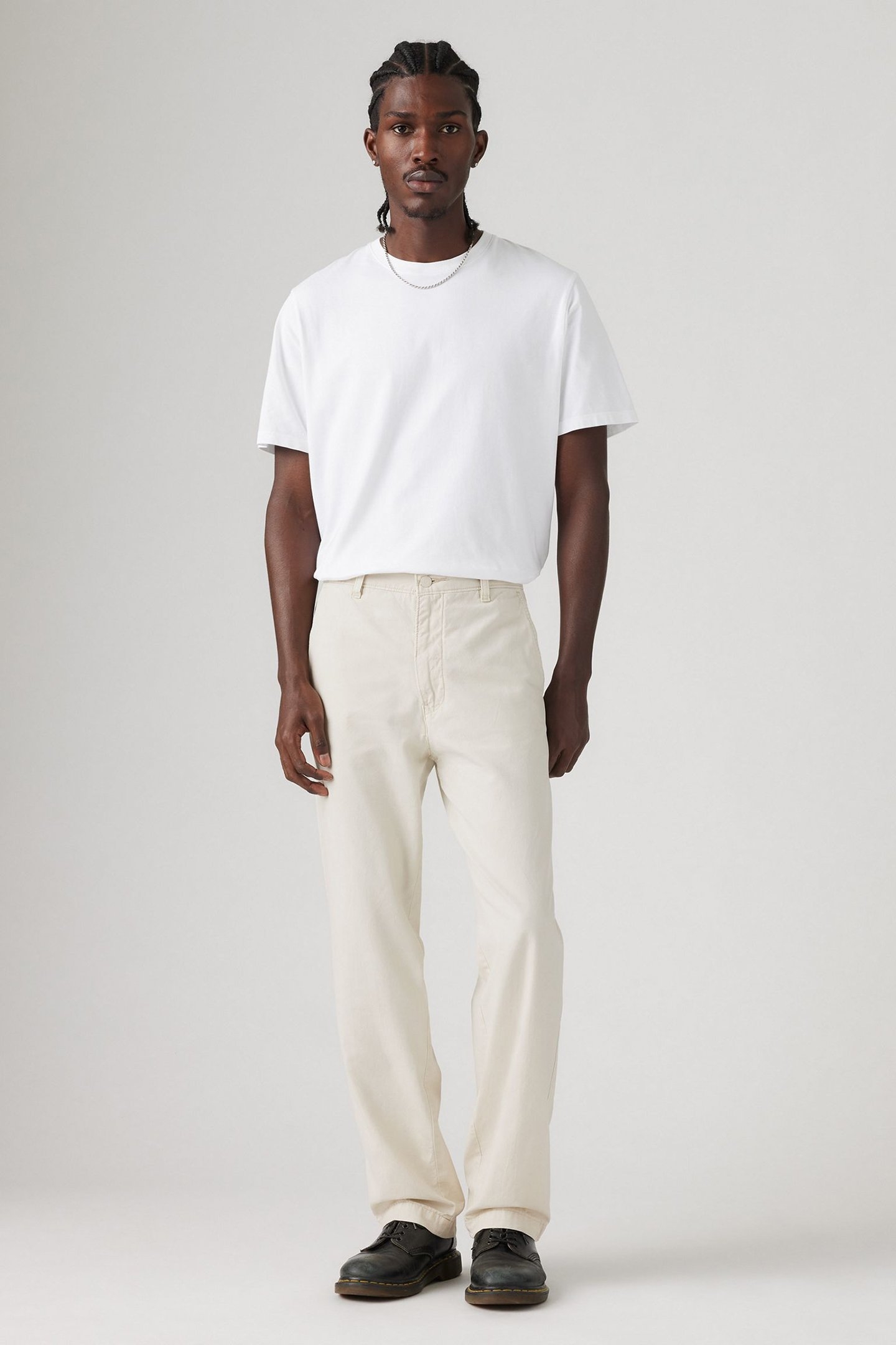 XX CHINO LOOSE STRT SILVER BIRCH LINEN 1