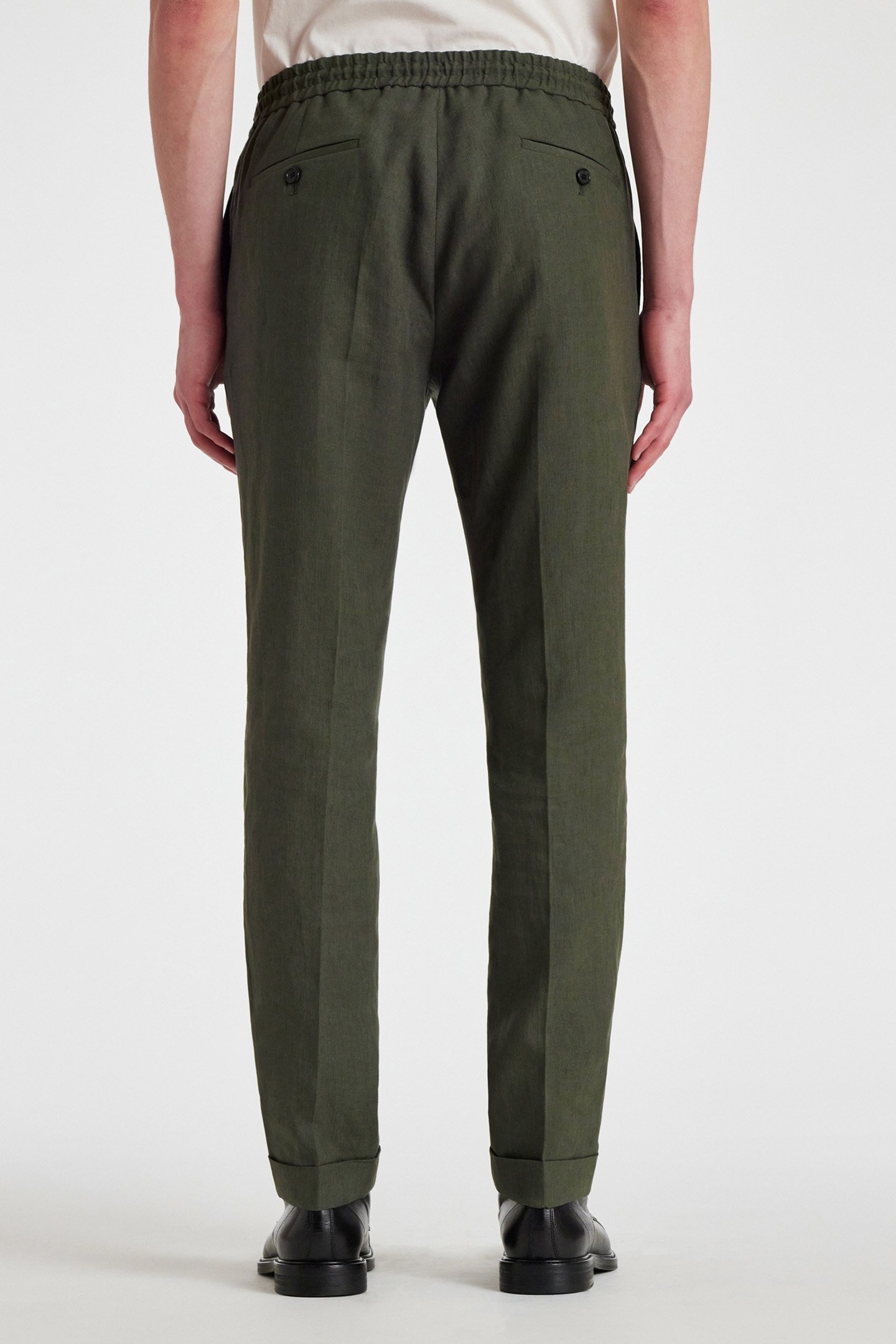 MENS DRAWCORD TROUSER VERY DARK GREEN 2