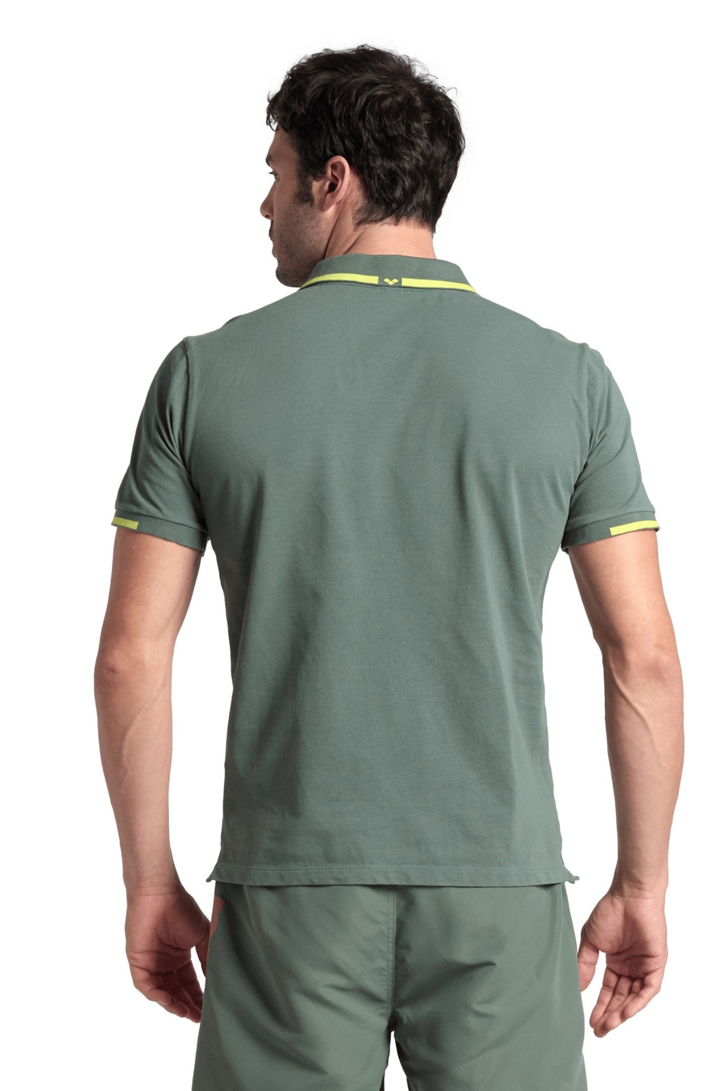 MEN'S POLOSHIRT ARENA TRIM COTTON PIQUET SAGE-SOFT GREEN 2