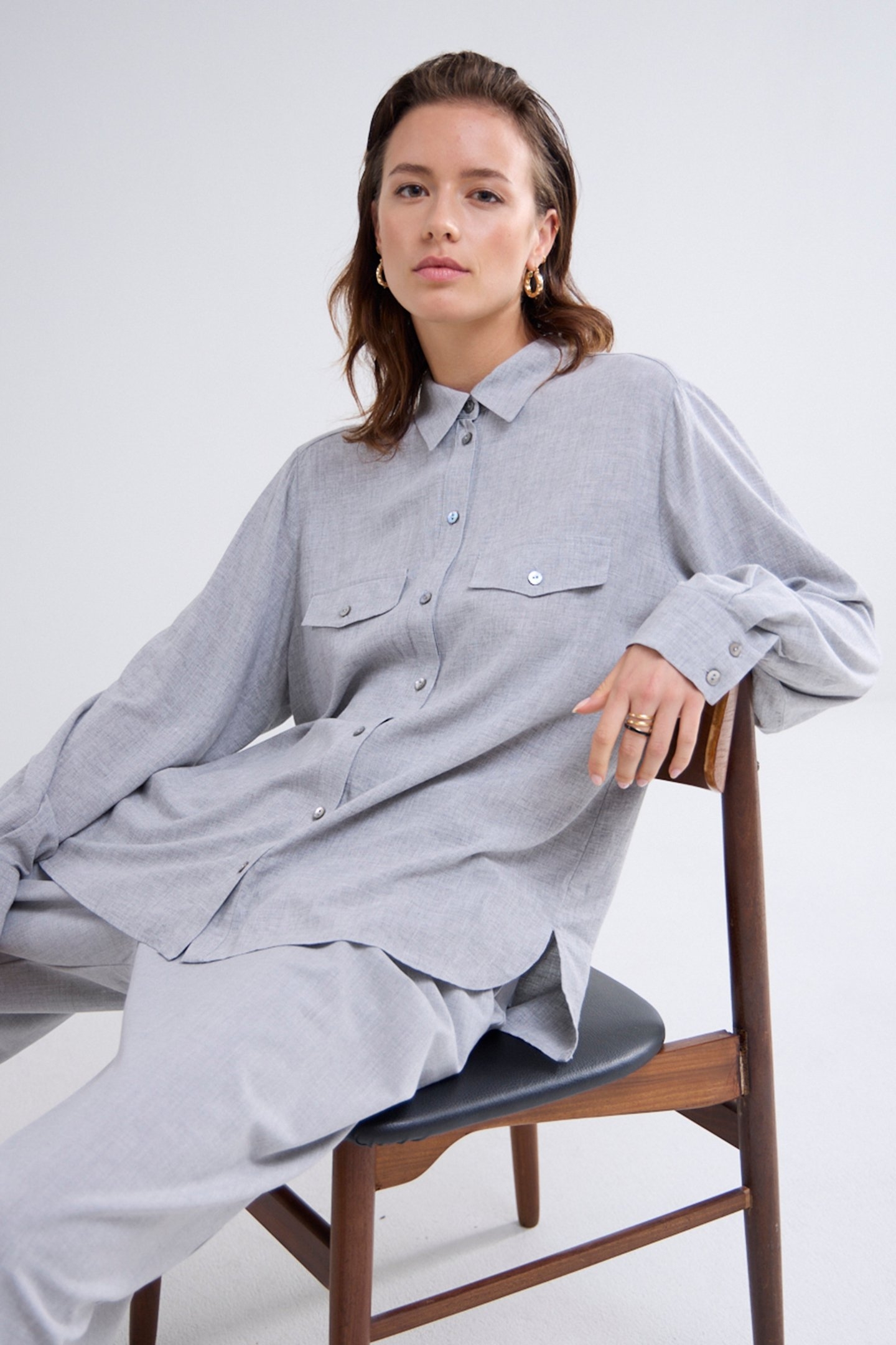 BLOUSE VISCOSE GREYS 6