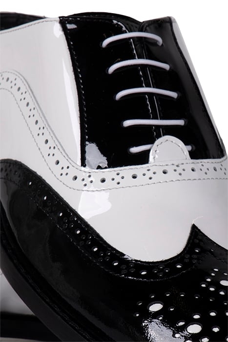 MOSCHINO BROGUE OPEN OXFORD SHOES BLACK 4