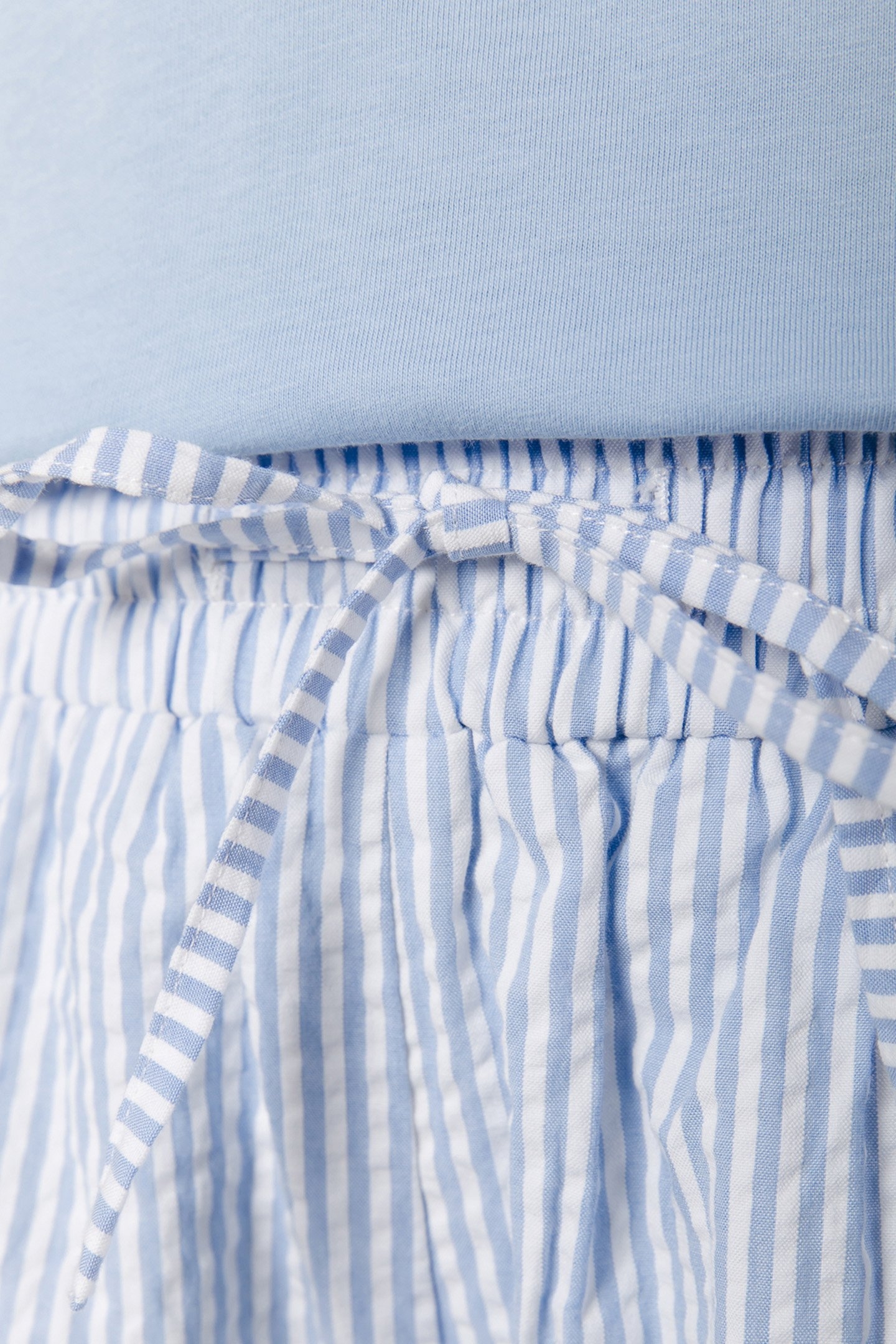 SENSA STRIPED RUFFLE SHORT SOFT BLUE 7