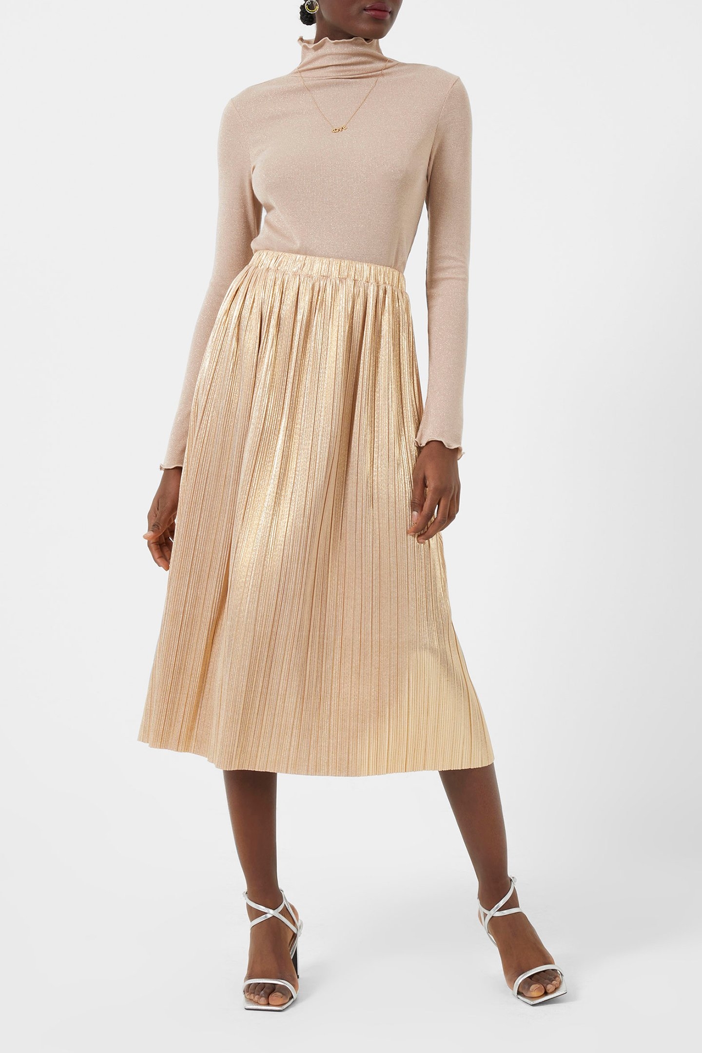 SKY JERSEY SKIRT SHIMMER PINK 2