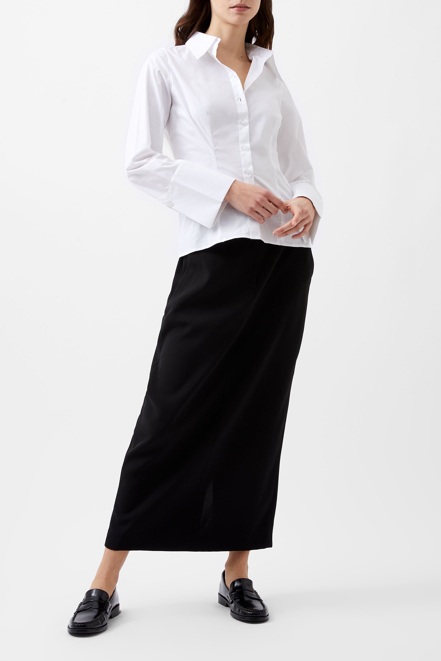 ISABELLE POPLIN CLASSIC SHIRT LINEN WHITE 2