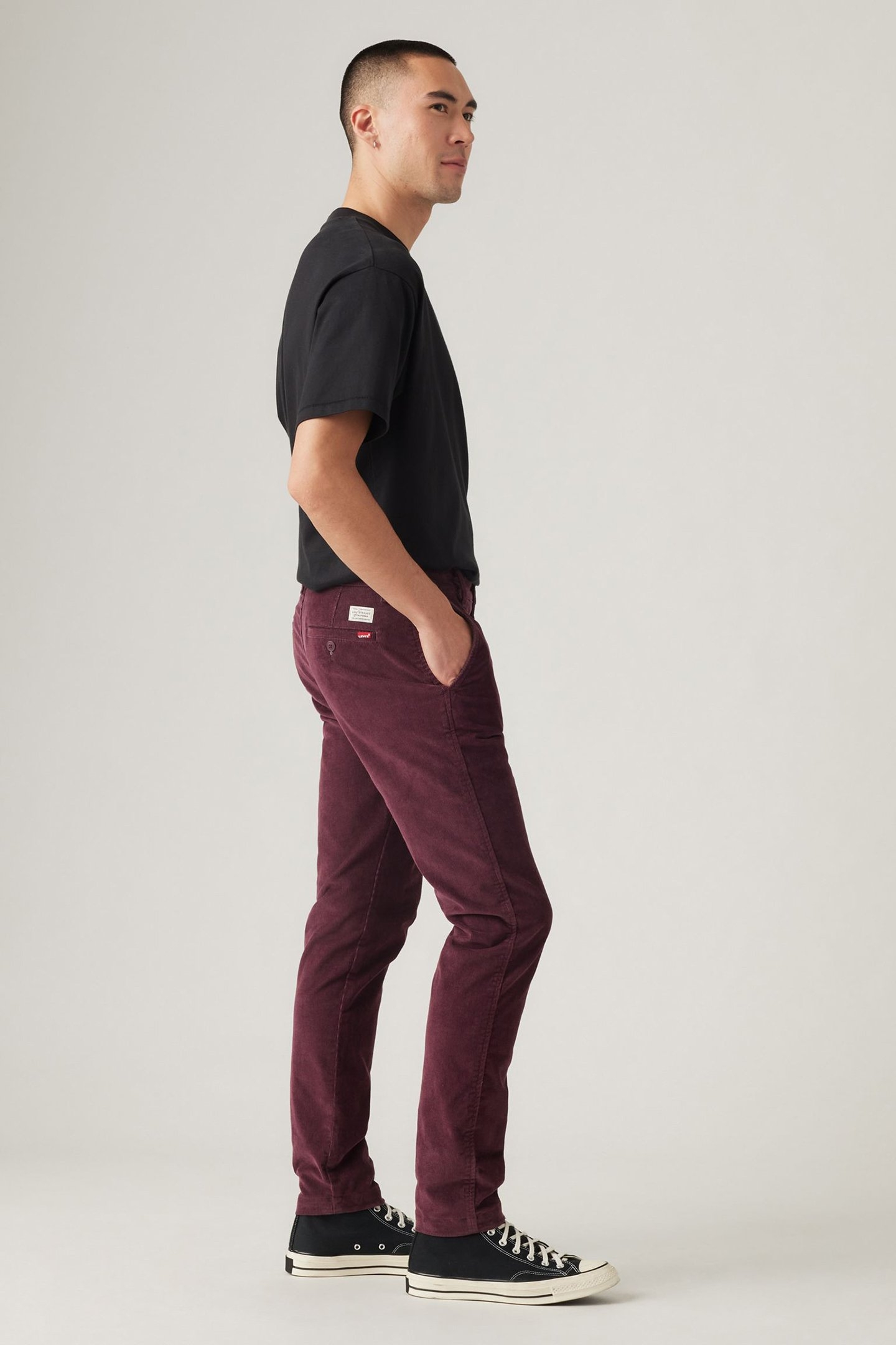 XX CHINO SLIM II DEEP BURGUNDY S 14W CORD 5