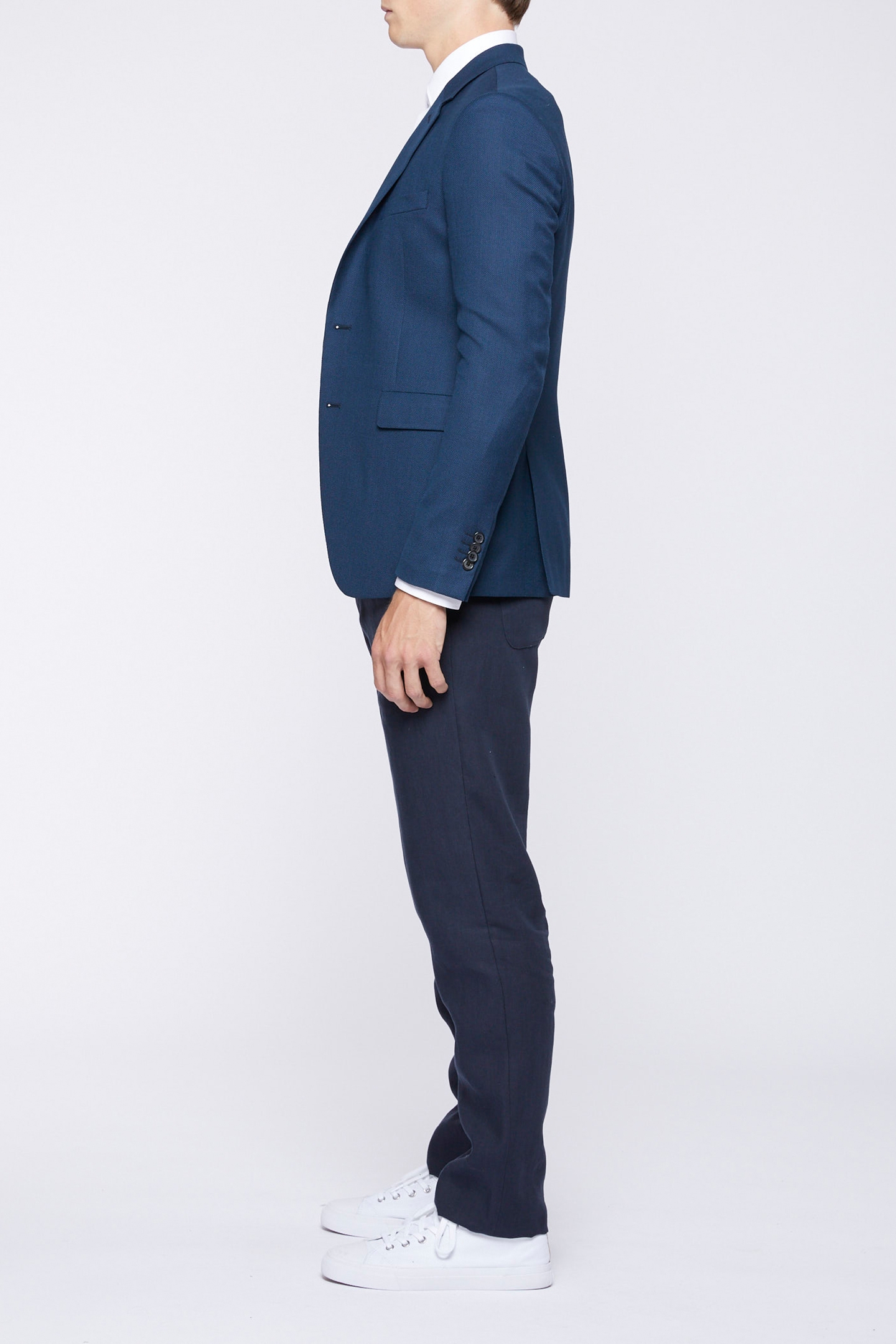 GENTS SLIM FIT 2 BTN JACKET BOTTLE GREEN 5