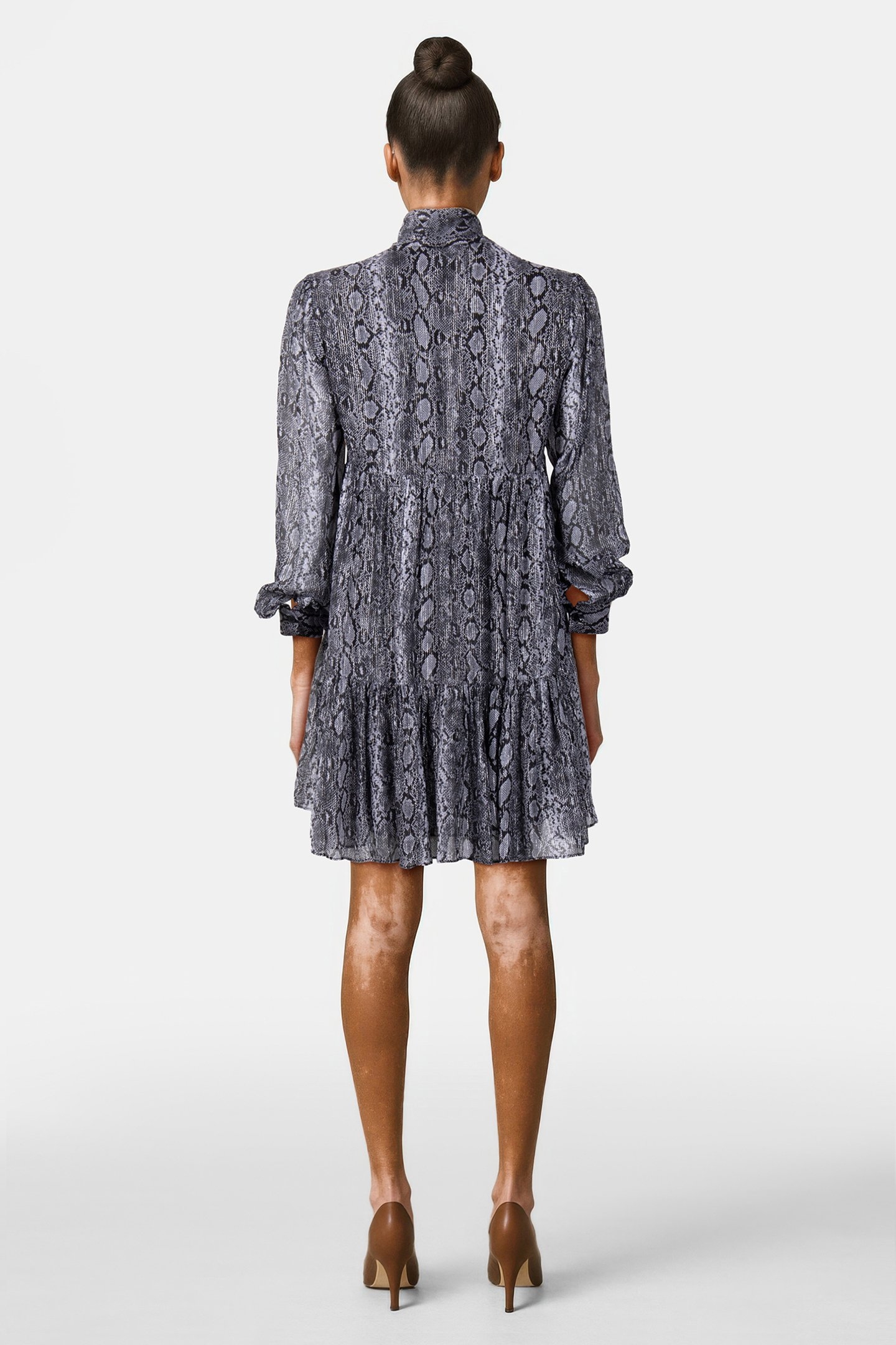 ADDER BOW DETAIL DRESS IN LUREX 2