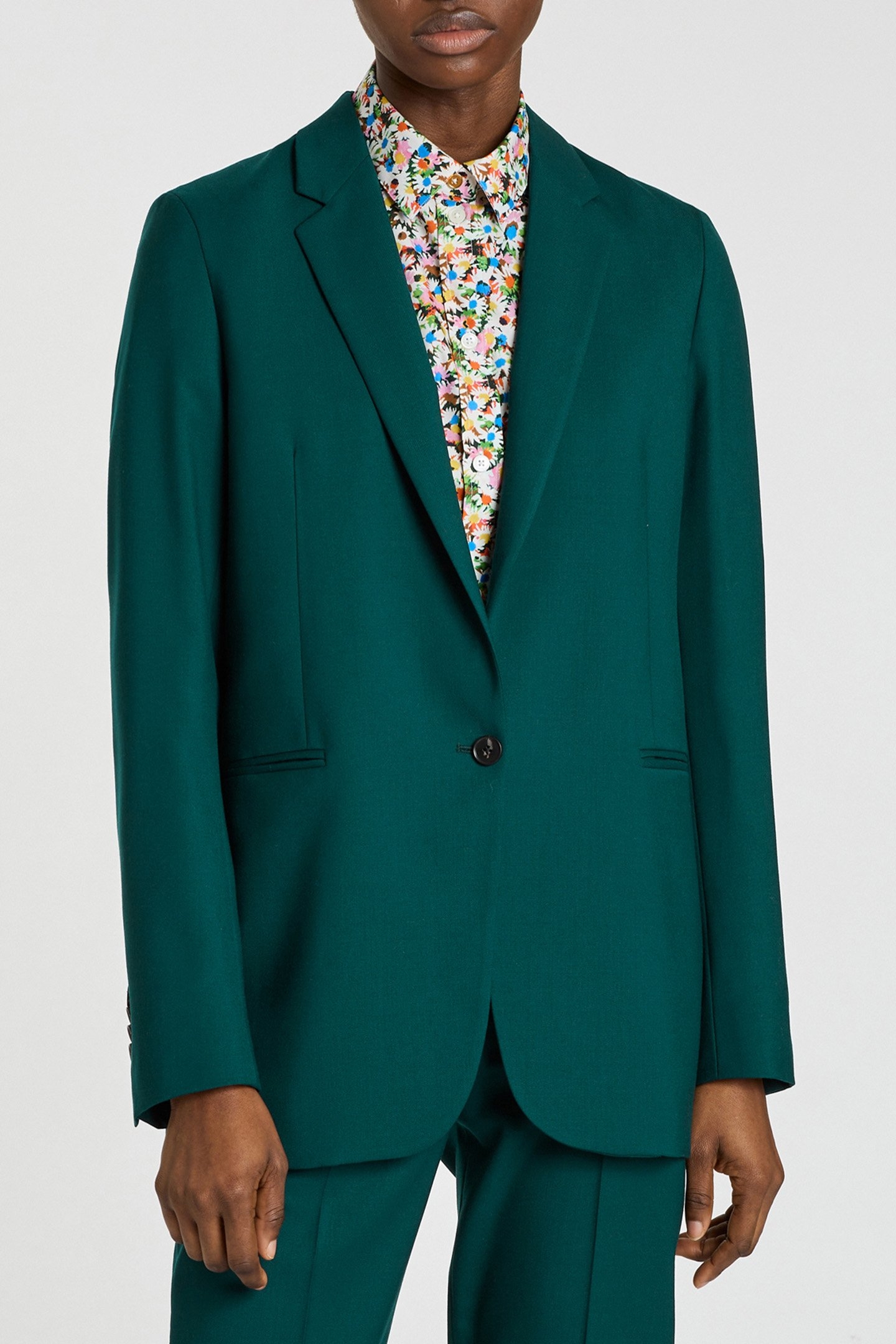 WOMENS JACKET. PETROL GREEN 1