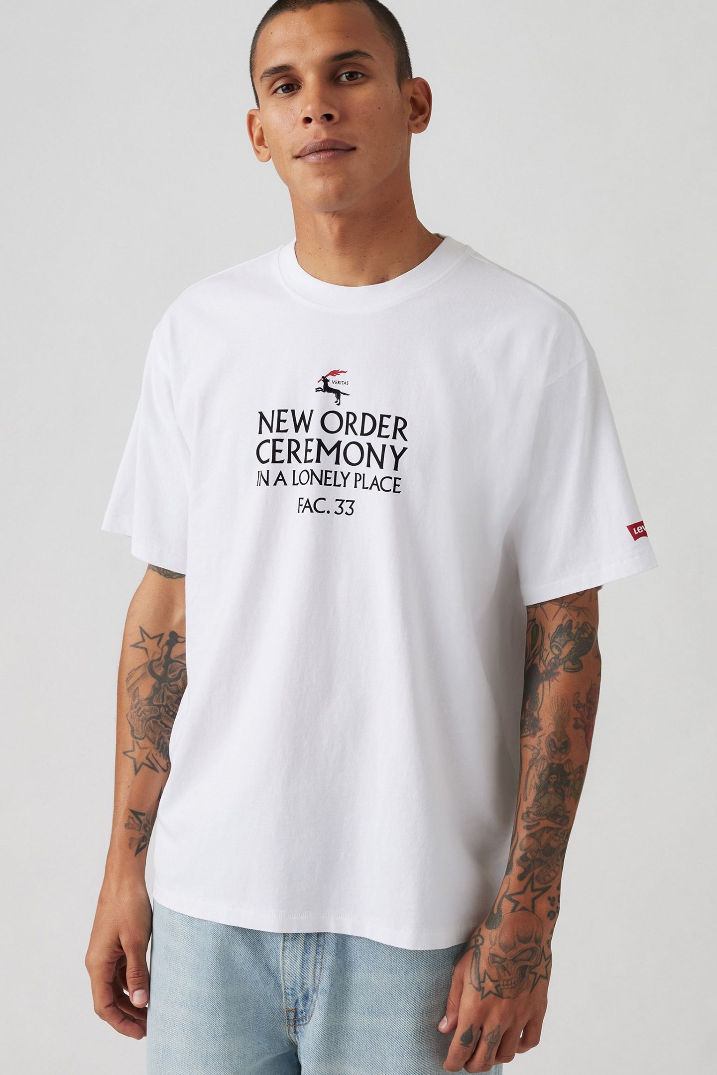 BAND TEE NEW ORDER CEREMONY WHITE GRAPH 4
