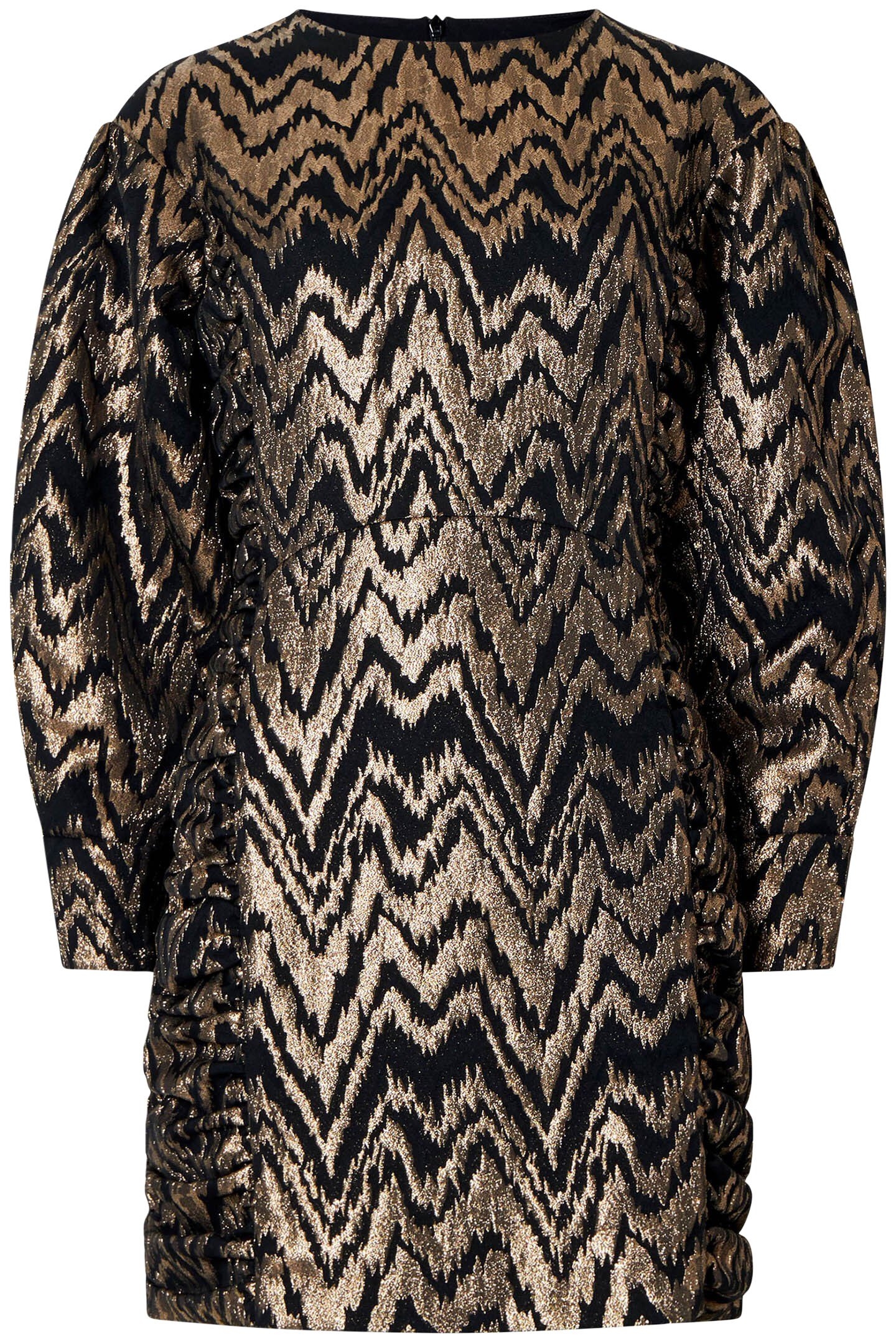 ELLERY JACQUARED PUFF SLV DRES BLACKOUT/COPPER 4