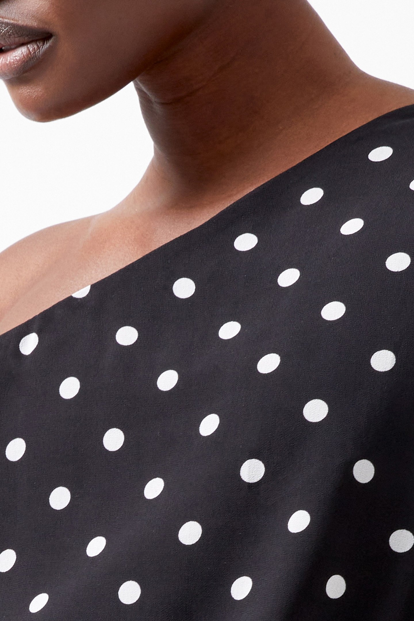 XIA PONTE CHIFFON BODYSUIT BLACK/WHITE 3