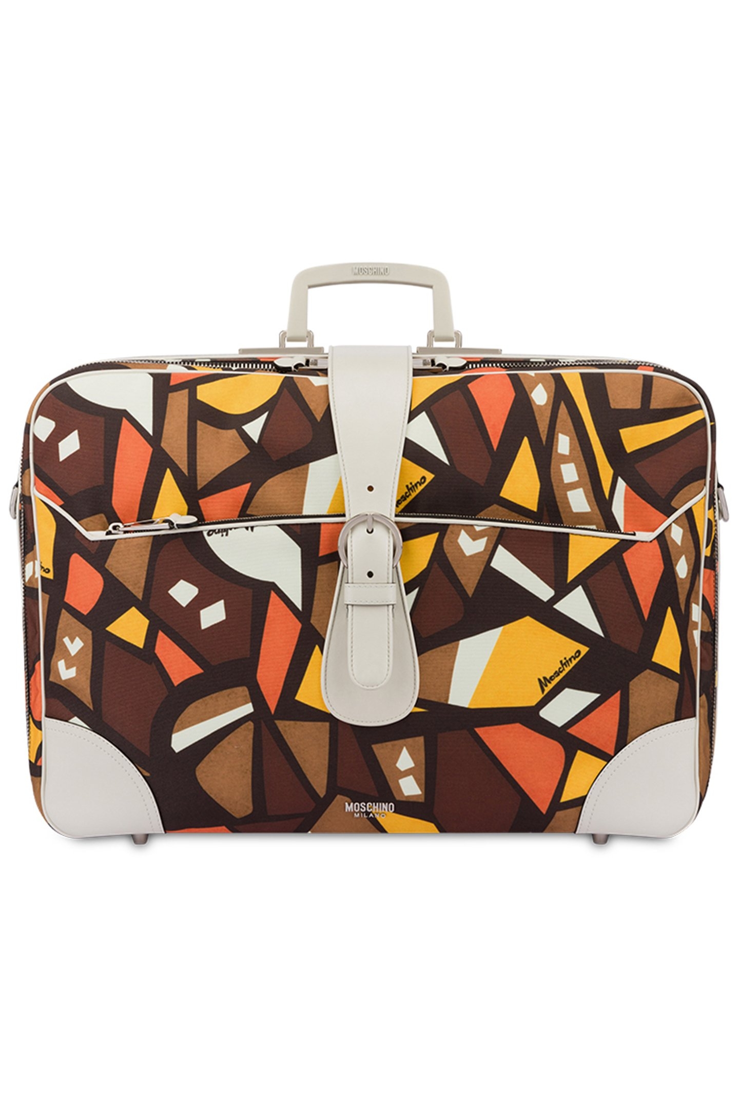 CANVAS TRAVEL BAG WOOD PRINT BROWN 1