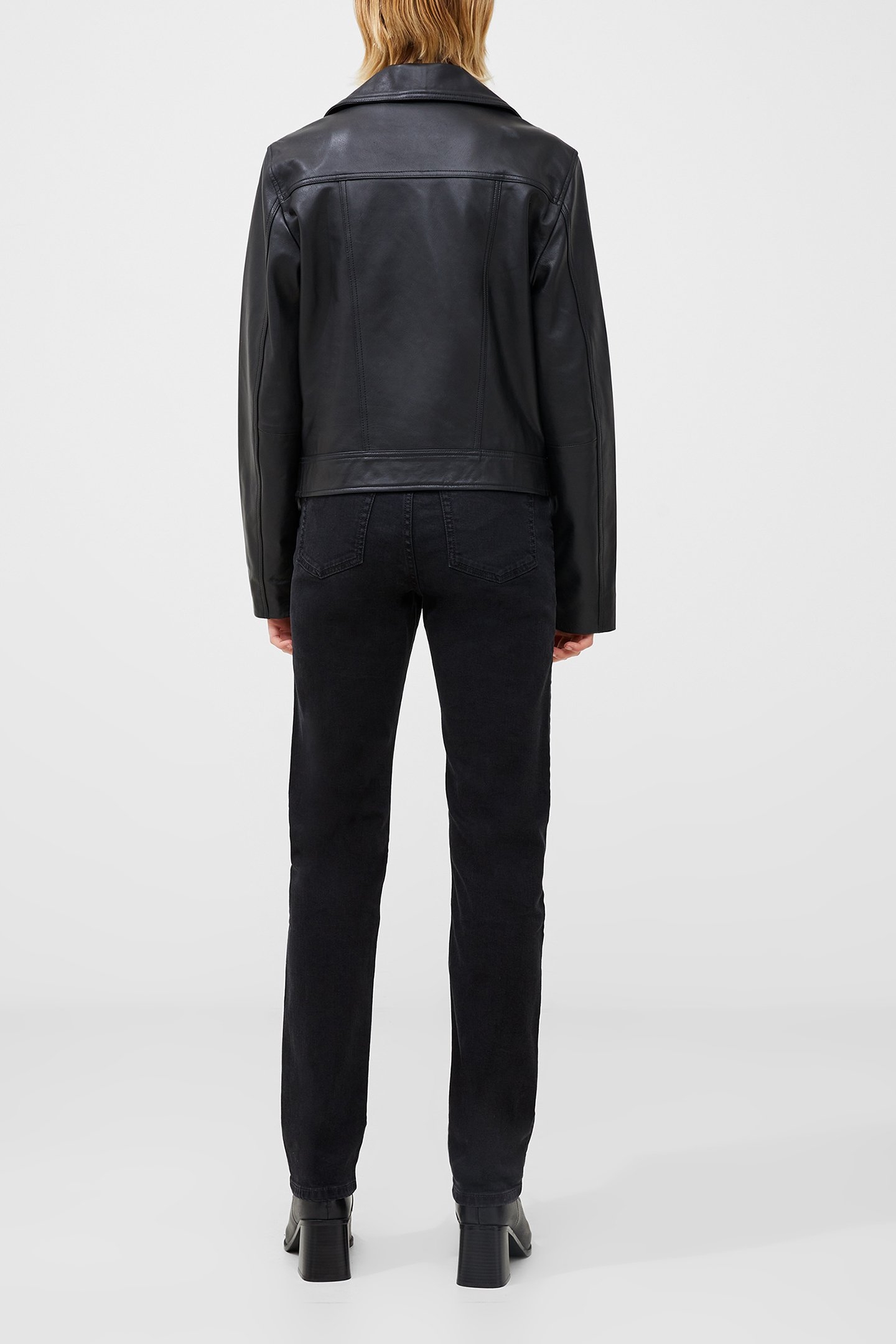 CONNIE LEATHER L/S BIKER JKT BLACK 2