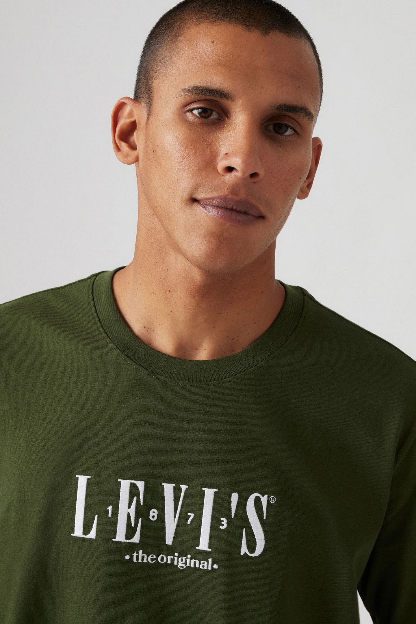 SS RELAXED FIT TEE SERIF LOGO KOMBU GREEN 6