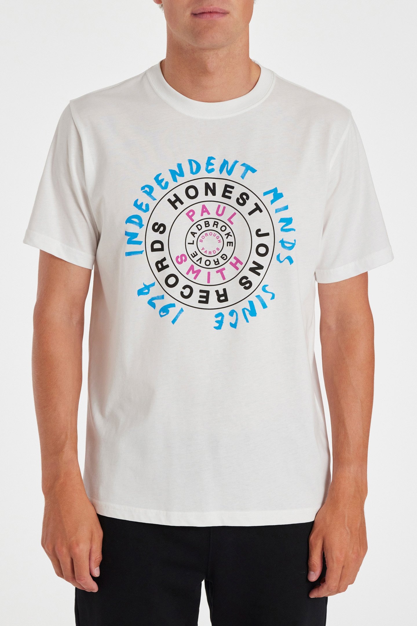 MENS REG FIT T SHIRT HONEST JOHNS WHITE 1