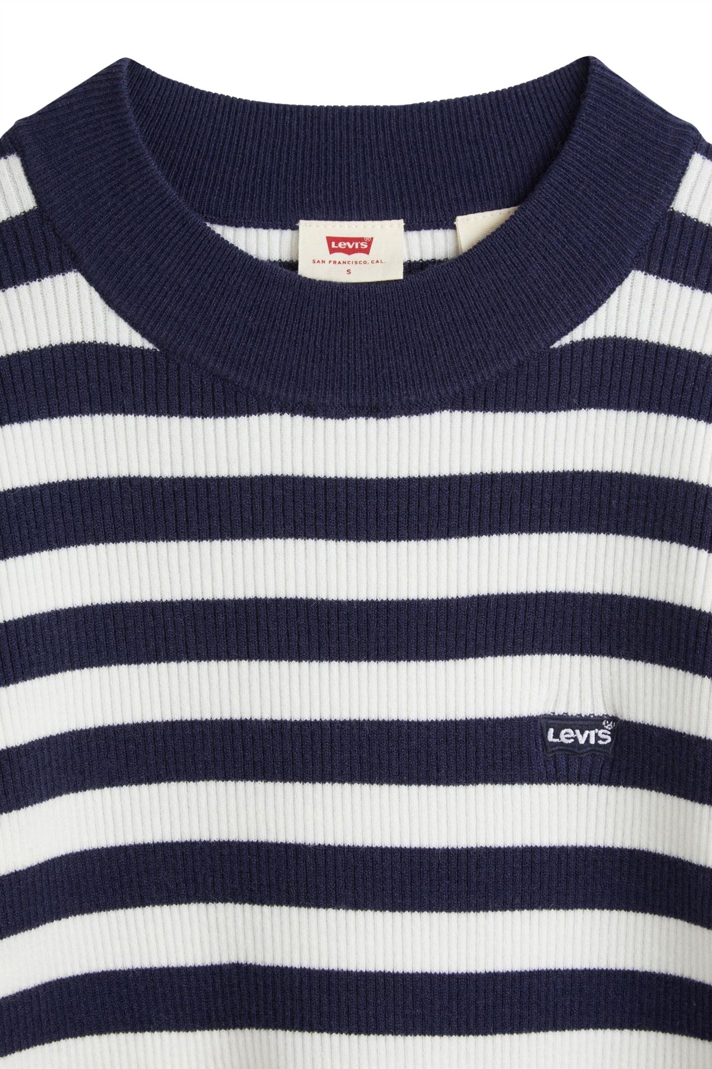 RIB CREW SWEATER OREO COOKIE MULTI STRIP 6