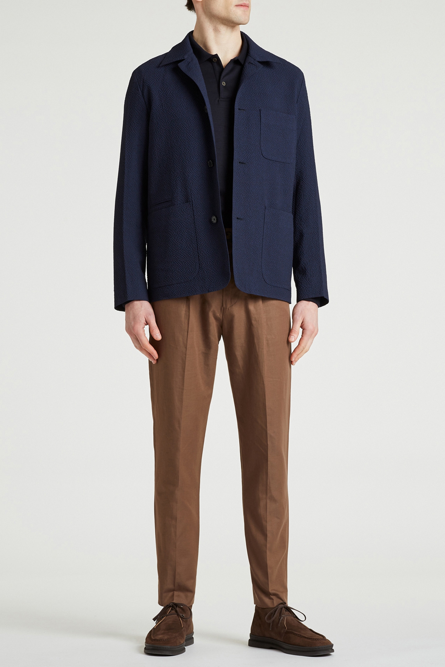 GENTS 4 BTN CASUAL JACKET VERY DARK NAVY 3