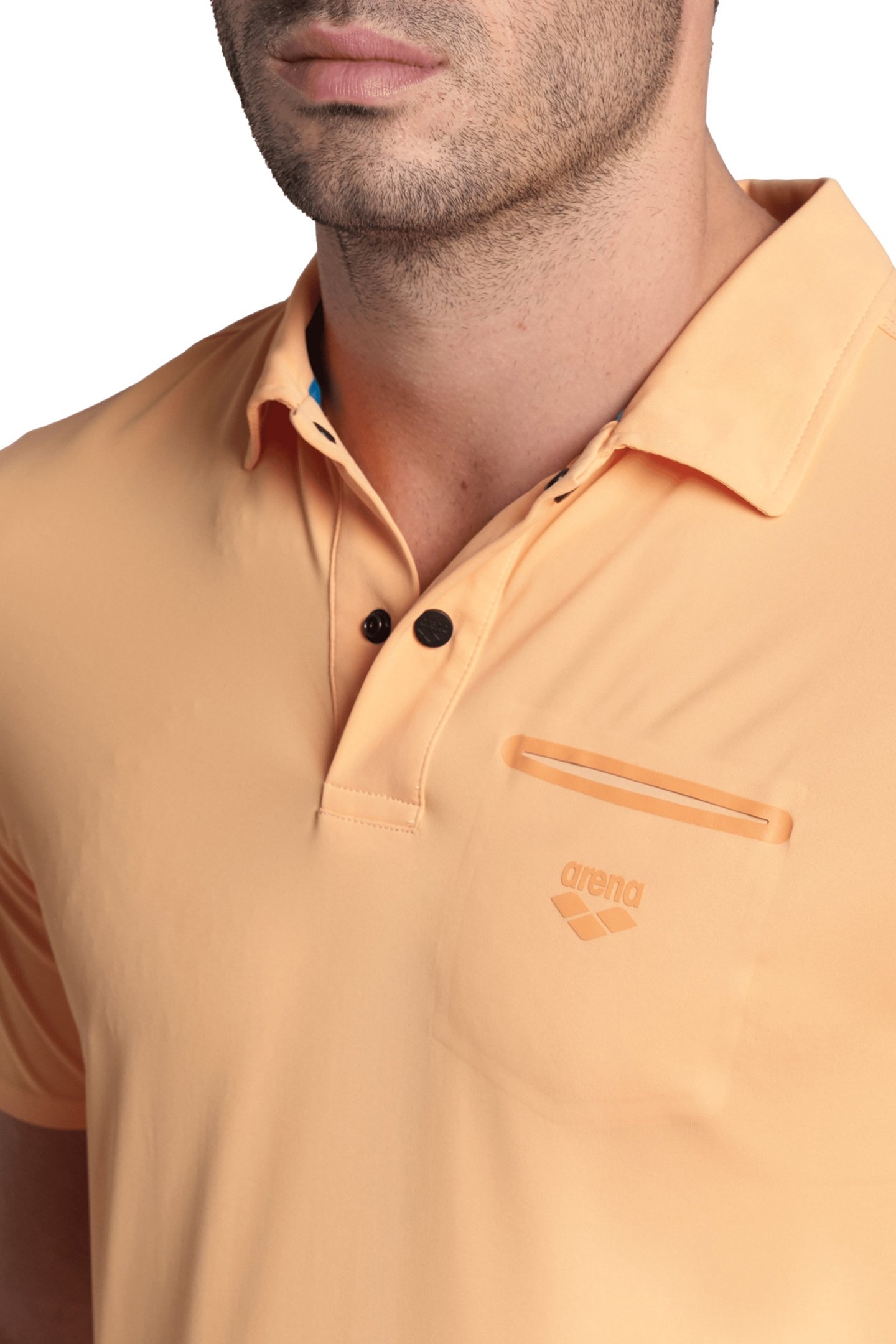 MEN'S POLOSHIRT POCKET SOLID SALMON PINK 6