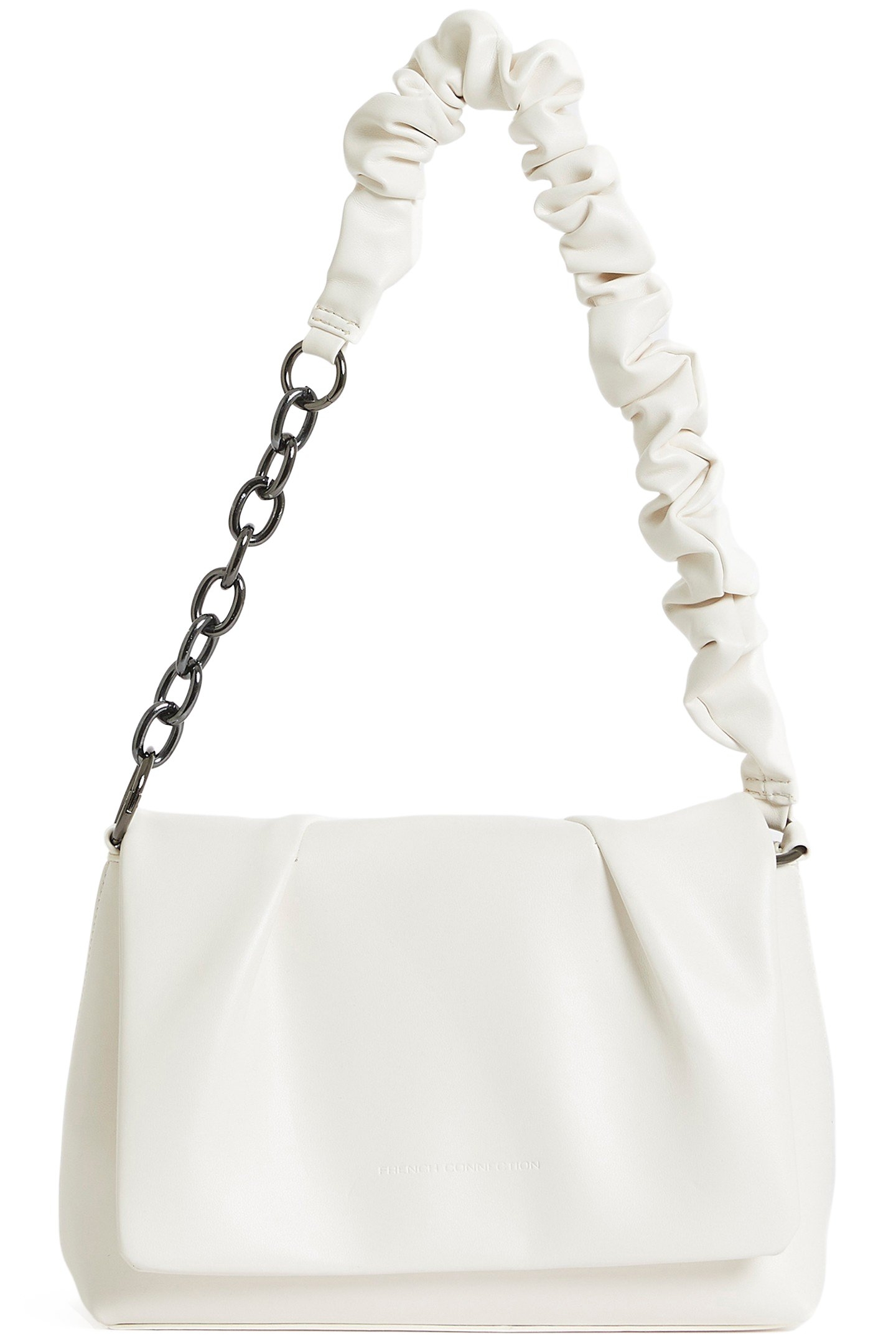 ROUCHED SHOULDER BAG WHITE 1