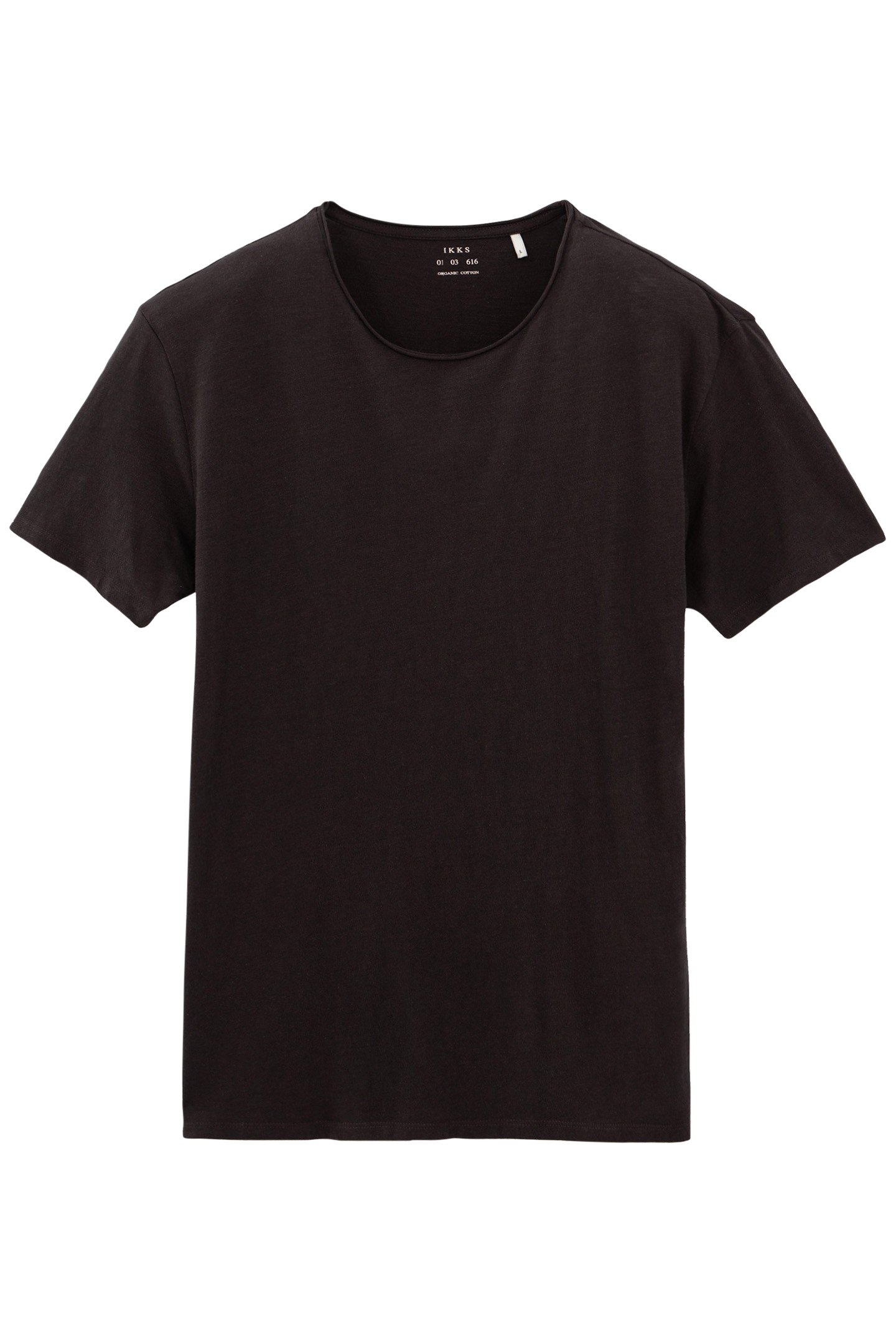 L'ESSENTIEL BROWN ORGANIC COTTON ROUND-NECK T-SHIRT 4