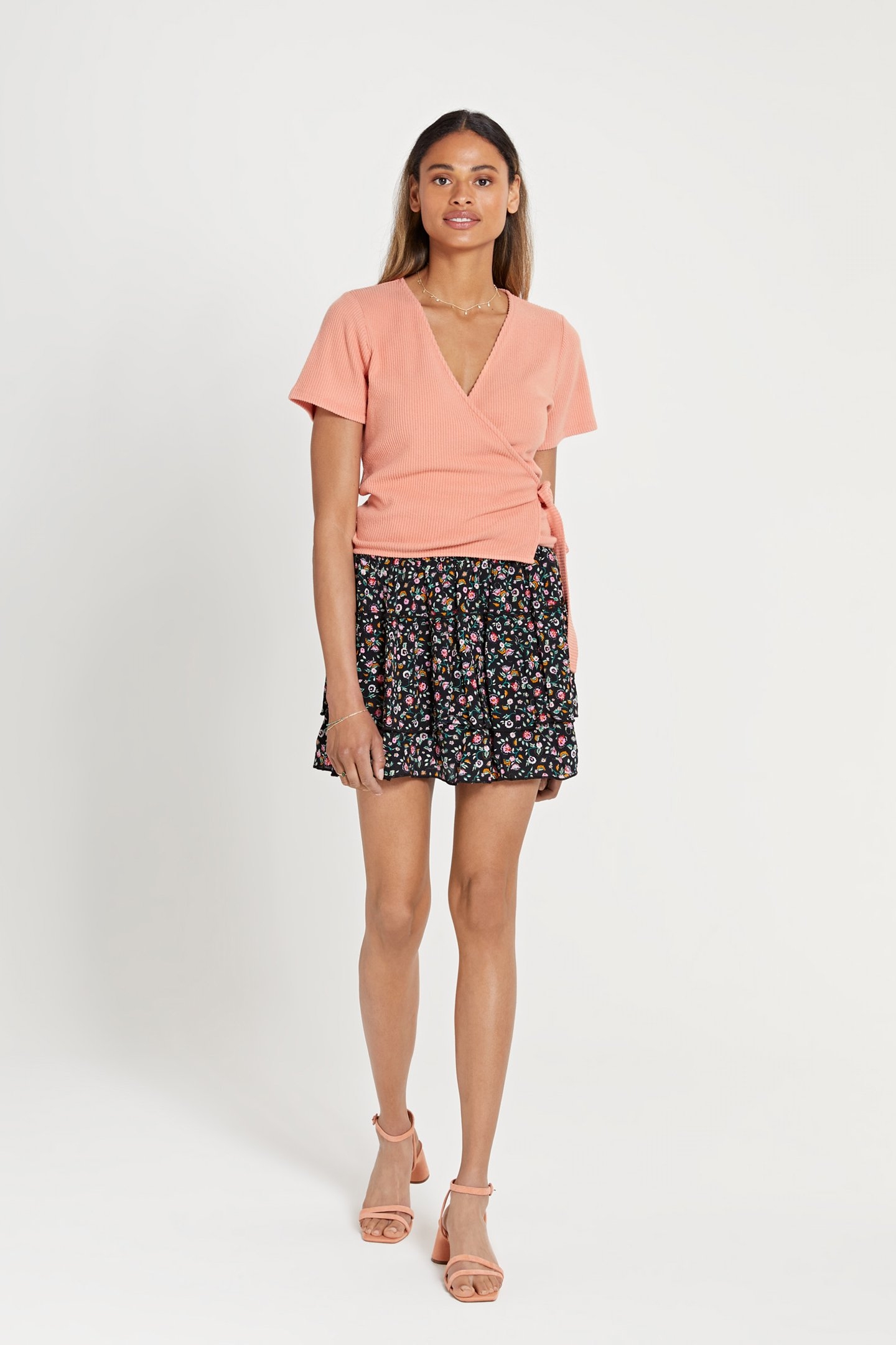 AMALFI LAYER RUFFLE SKIRT BLACK 3