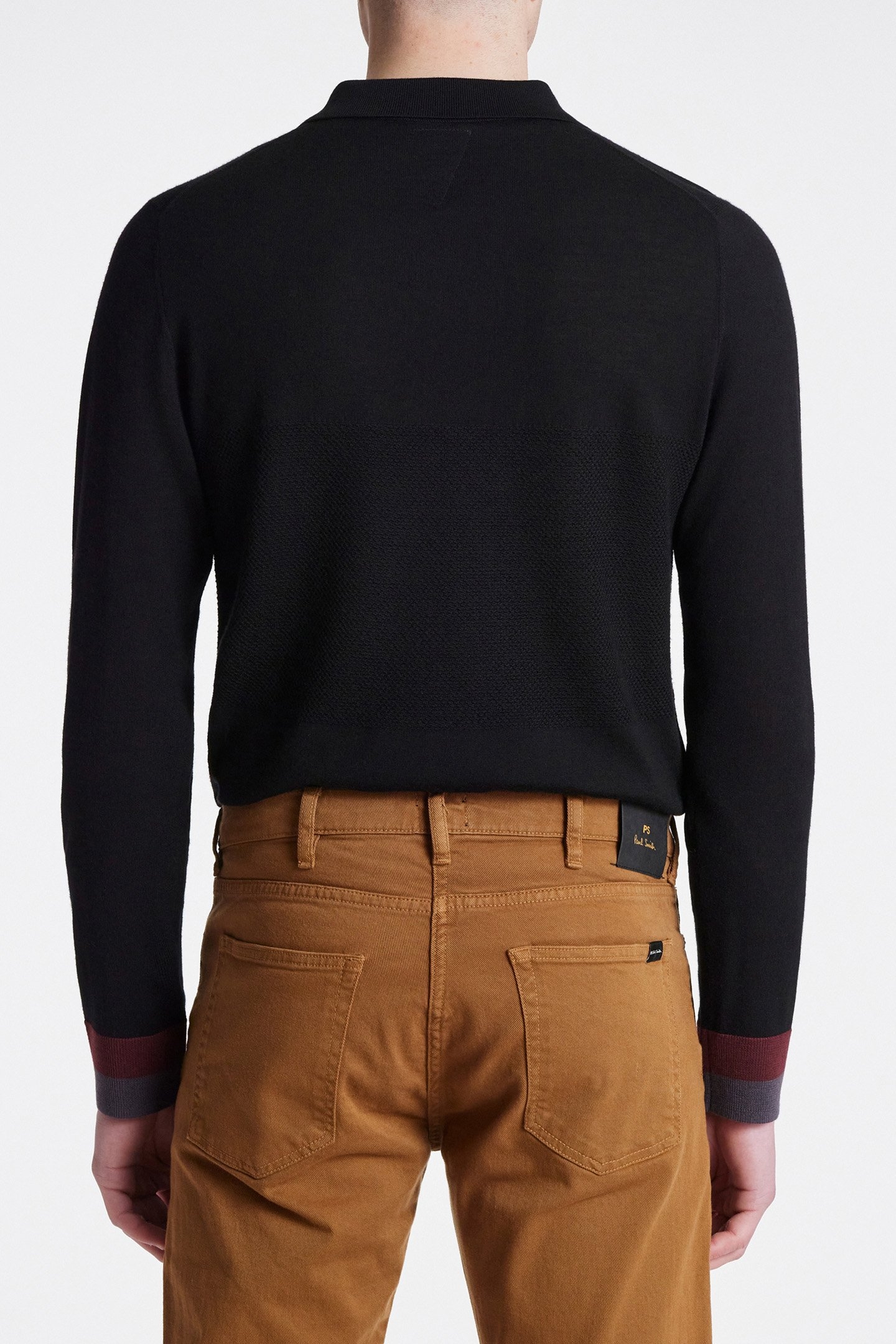 MENS SWEATER HALF ZIP BLACK 2