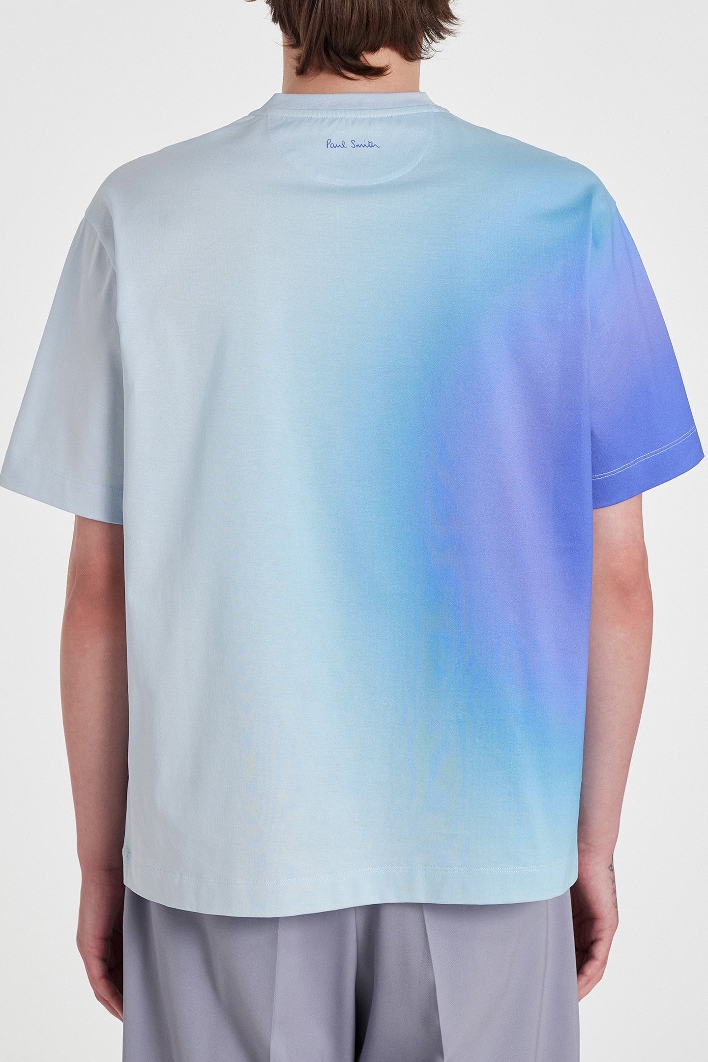 MENS TSHIRT OMBRE DOT PRINT BLUE 2