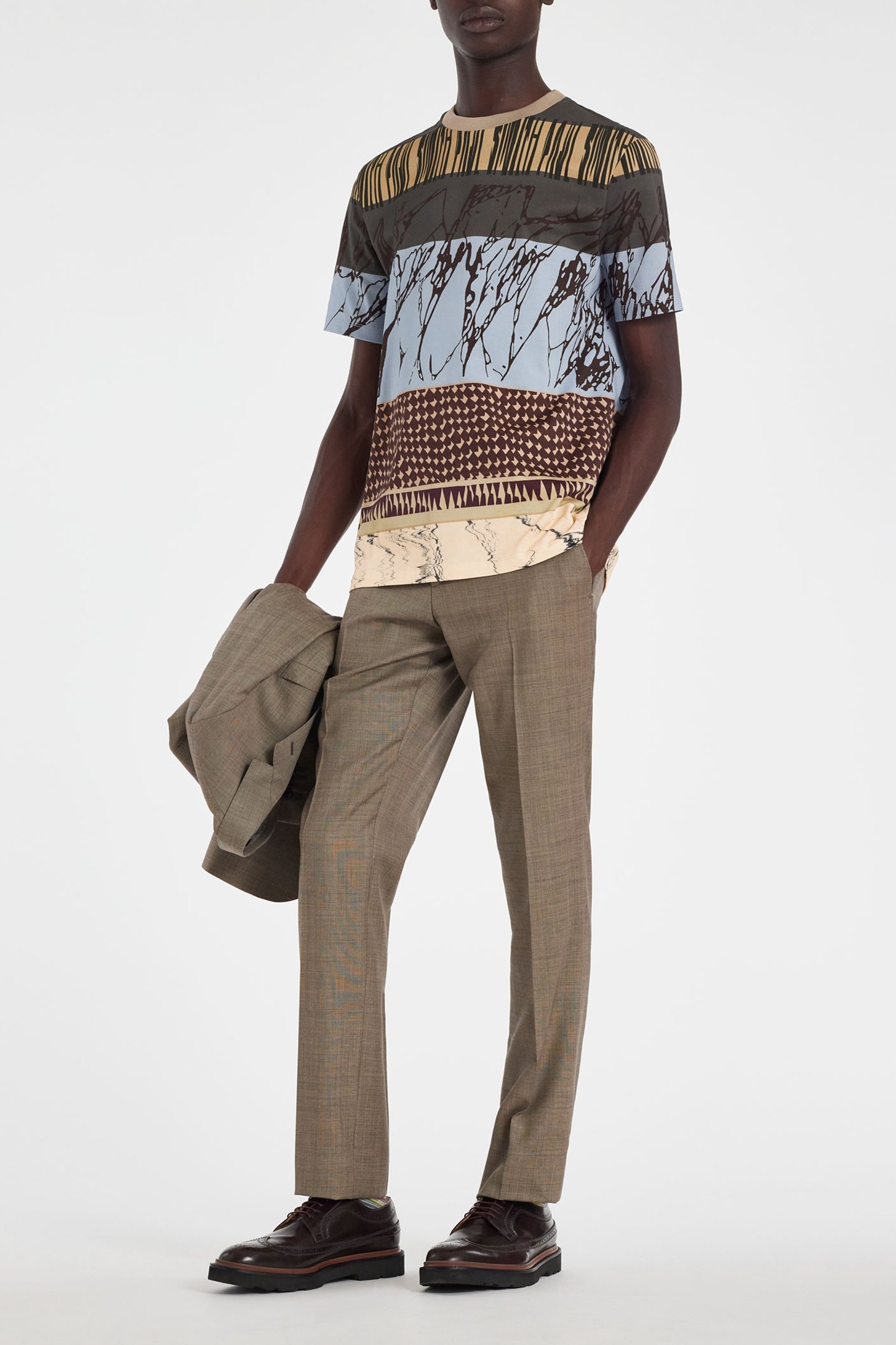 PRINTED TSHIRT LT GREYISH GREEN 5