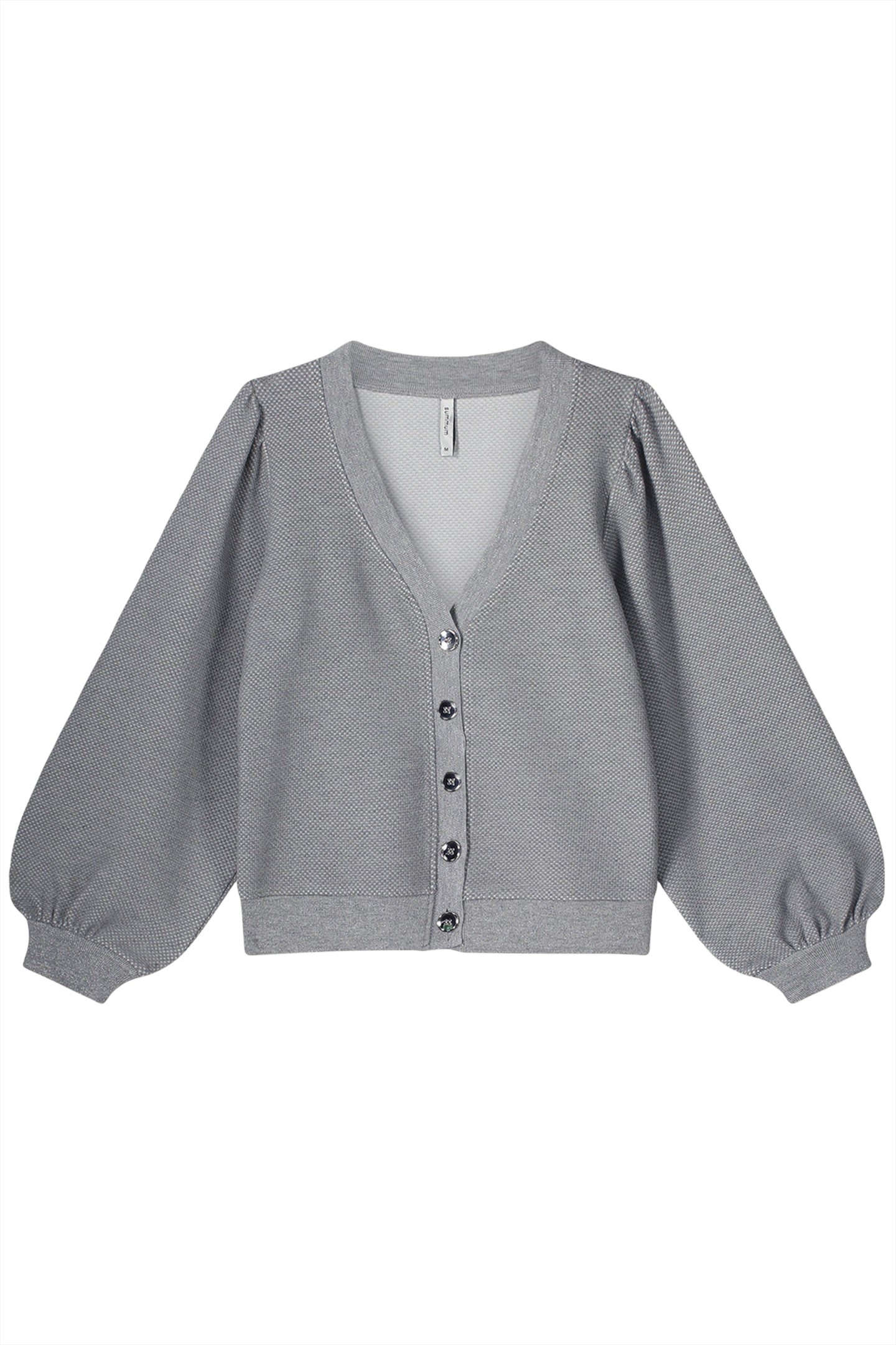7/8 SLEEVE CARDIGAN NEW WAFFLE GREYS 3