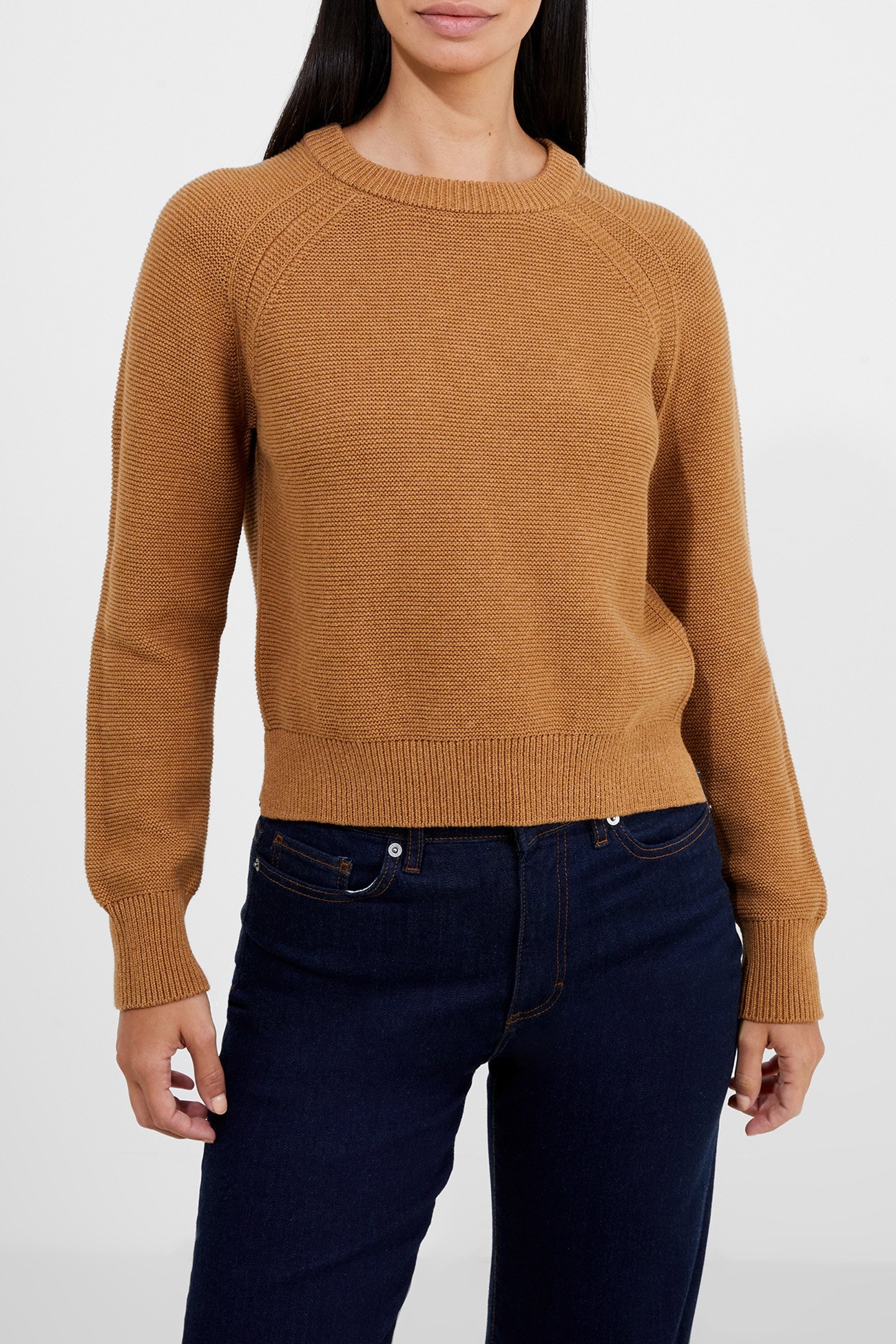 LILLY MOZART CREW NECK JUMPER TOBACCO BROWN MEL 1