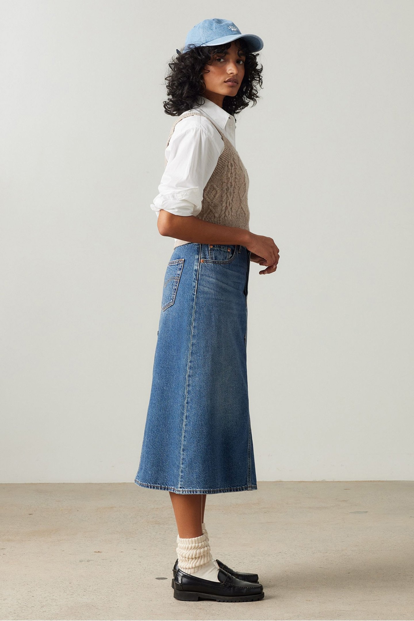 HR A LINE DECON SKIRT MID MORNING 5