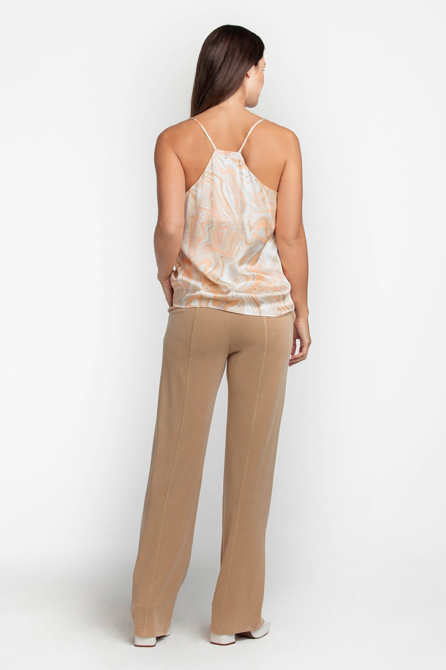 TROUSERS MODAL WIDE LEG LIGHT CARAMEL 2