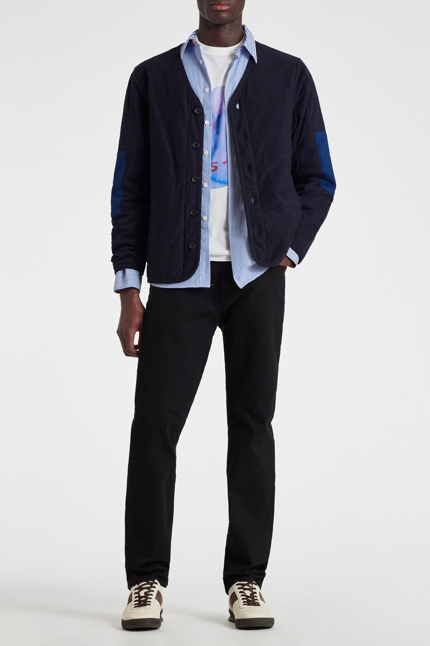 MENS JACKET QUILTED VERY DARK NAVY 3