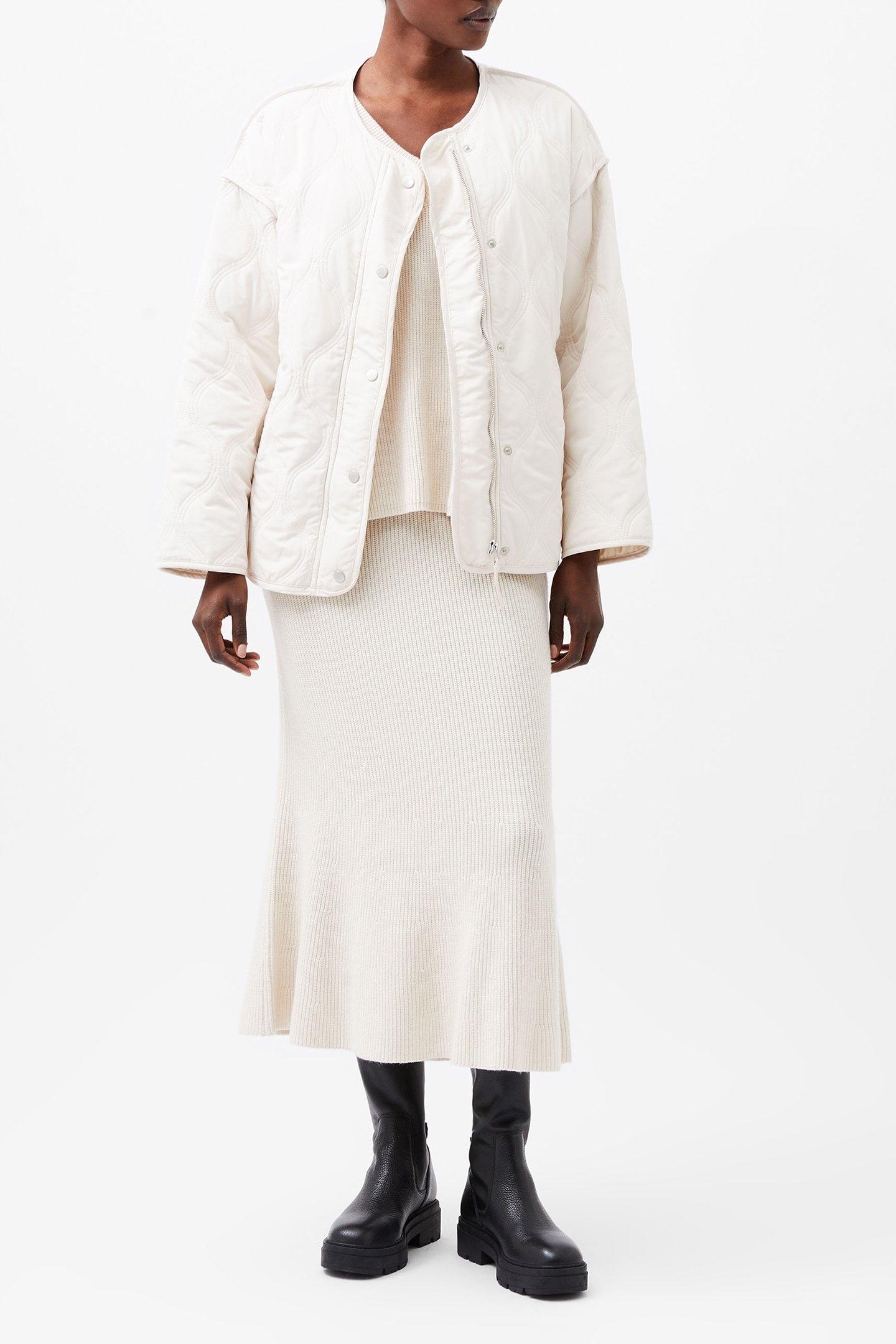 ARIS QUILTED JACKET CLASSIC CREAM 1