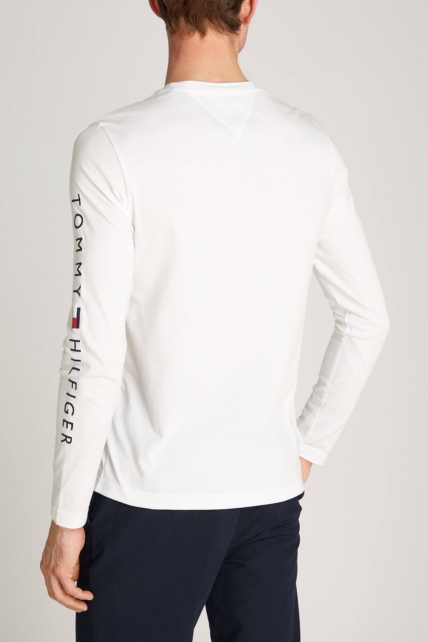 TOMMY LOGO LONG SLEEVE MEDIUM FIT SHIRT WHITE 2