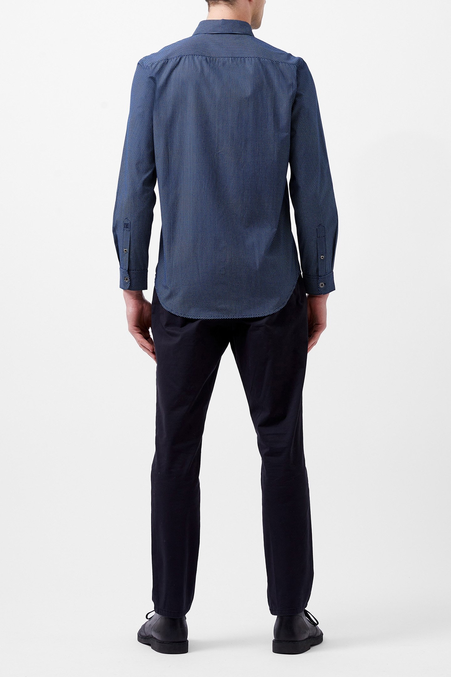 REGULAR FIT/ CLASSIC COLLAR BLUE PRINT 3