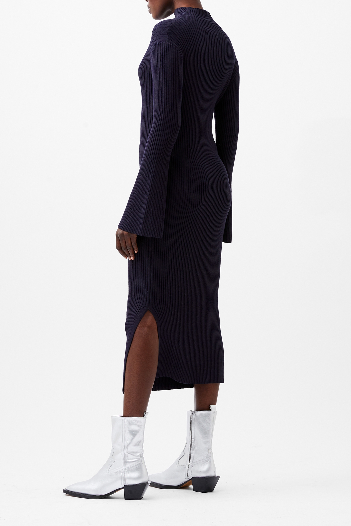 LOLLY MARI FLARE SLV DRESS MARINE 2