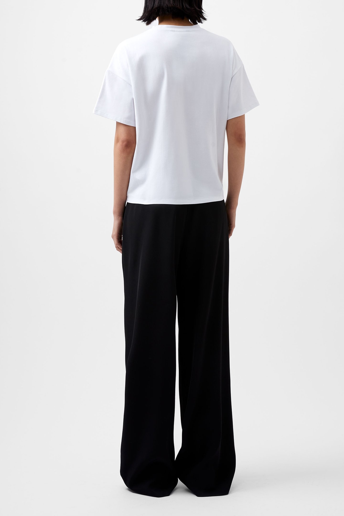 RALLIE TIE DETAIL T SHIRT LINEN WHITE 3