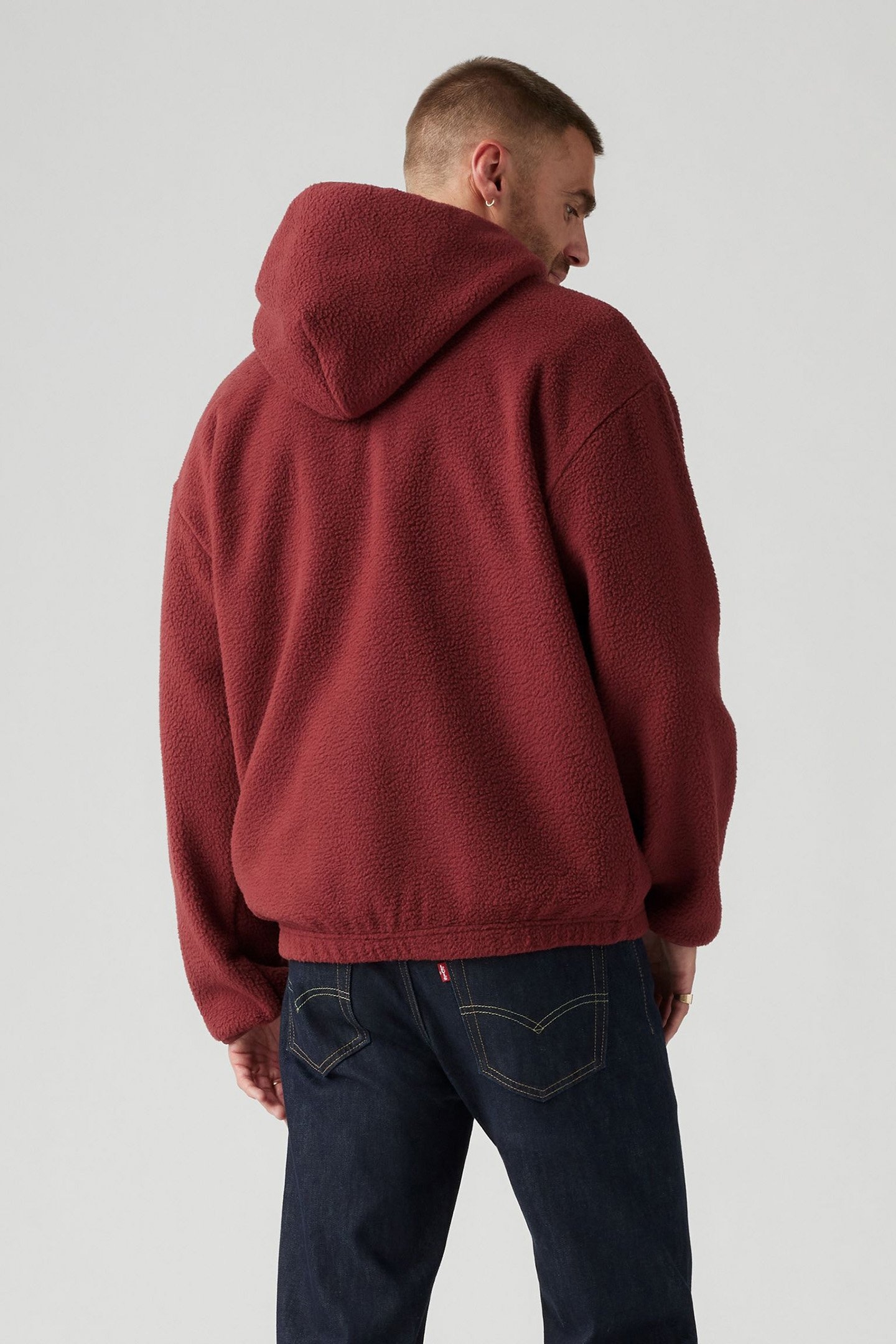 HOODED SHERPA PULLOVER CHOCOLATE TRUFFLE 2