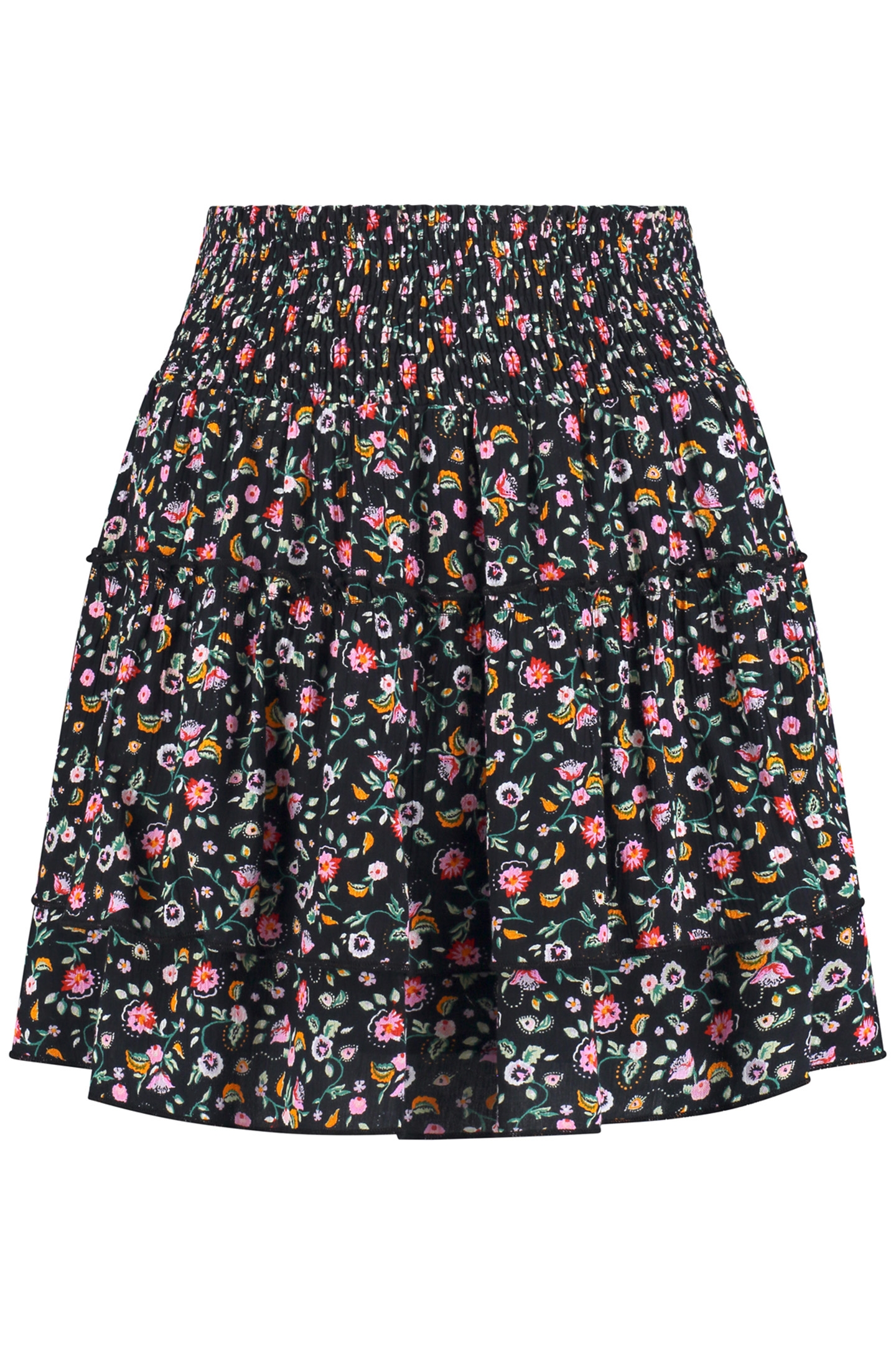 AMALFI LAYER RUFFLE SKIRT BLACK 4