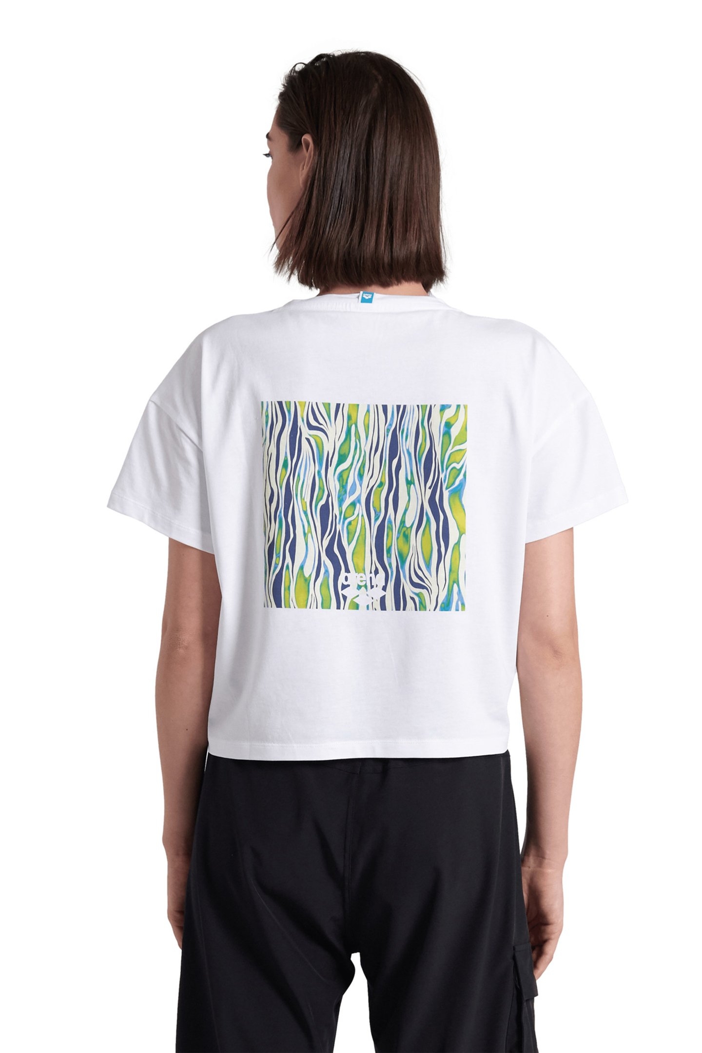 WOMEN'S ARENA CROP TEE PRINTED WHITE 2